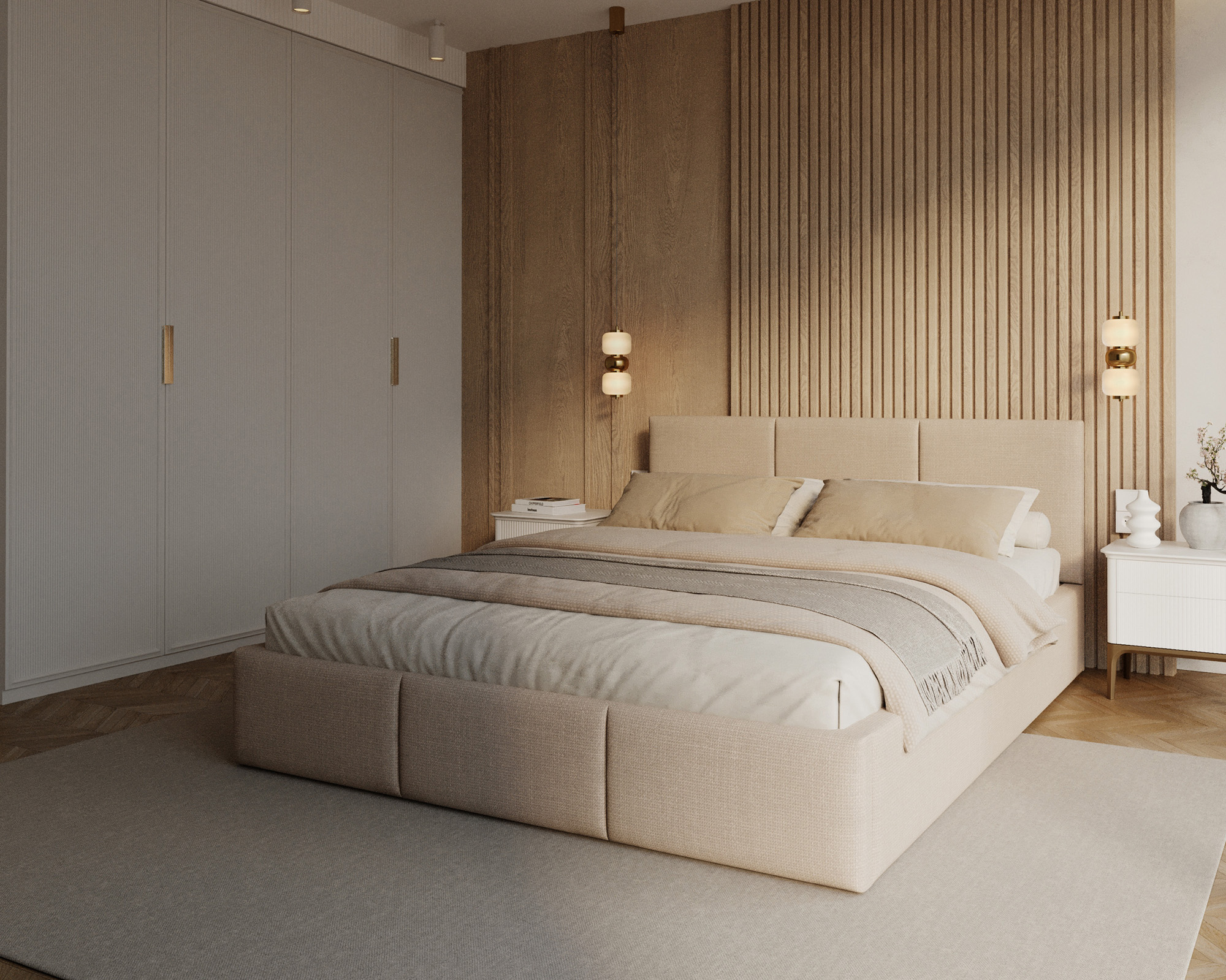 Čalouněná postel FRESIA 140x200cm Krémová Ottawa s úložným prostorem kovový rošt