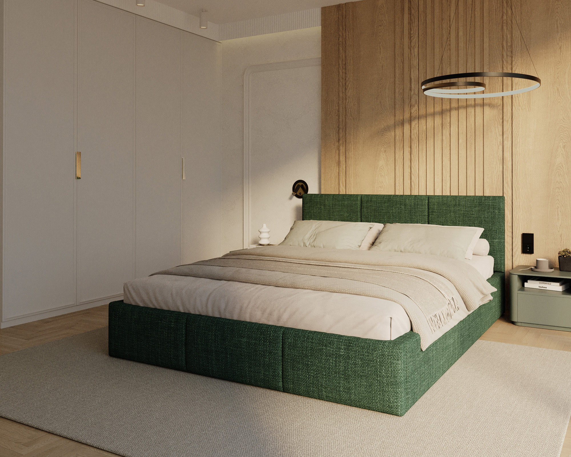 Čalouněná postel FRESIA 160x200cm Zelená Ottawa s úložným prostorem kovový rošt