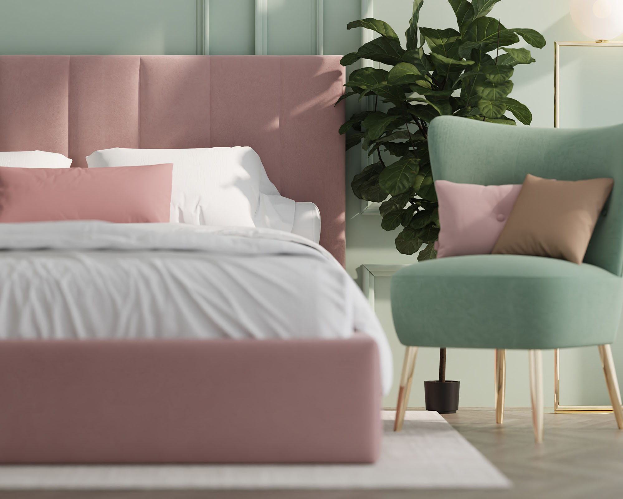 Čalouněná postel COLORADO 160x200 s kovovým zdvižným roštem RŮŽOVÁ PARIS