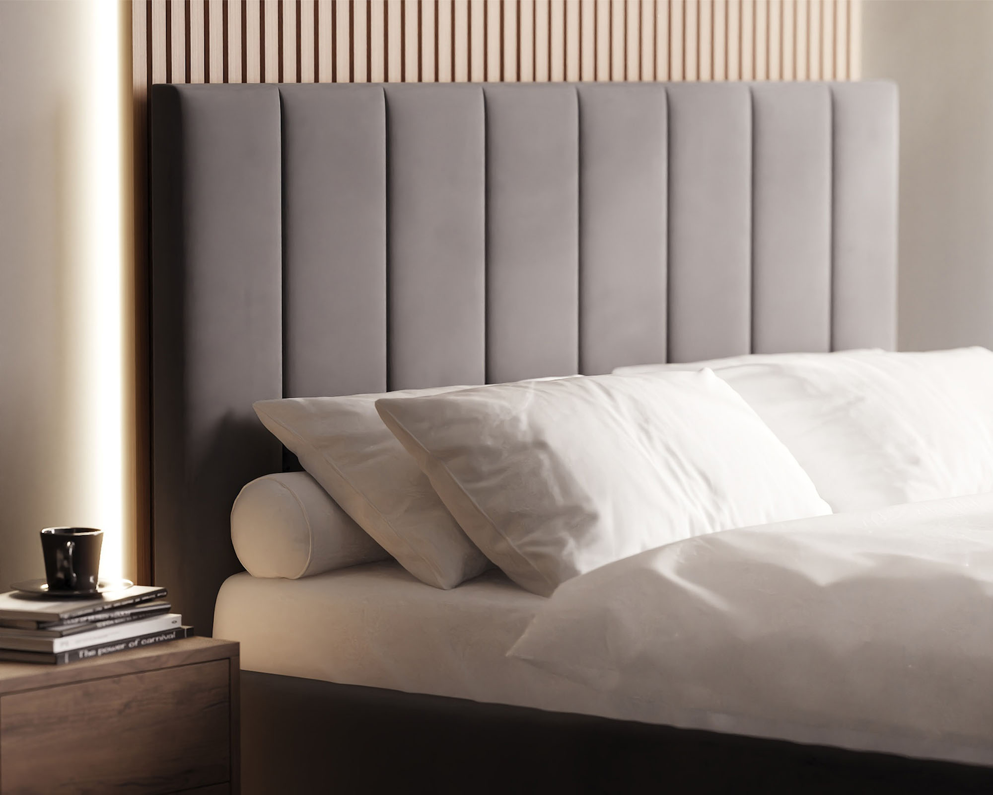 Čalouněná postel COLORADO 120x200 s kovovým zdvižným roštem ŠEDÁ PARIS