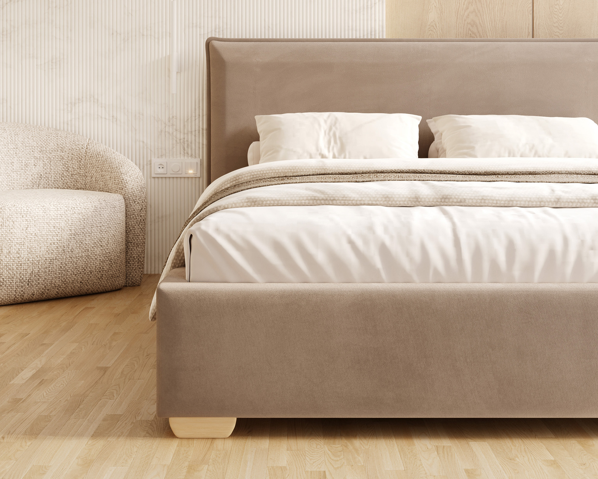 Čalouněná postel PERFETTO 180x200 s kovovým zdvižným roštem HNĚDÁ PARIS