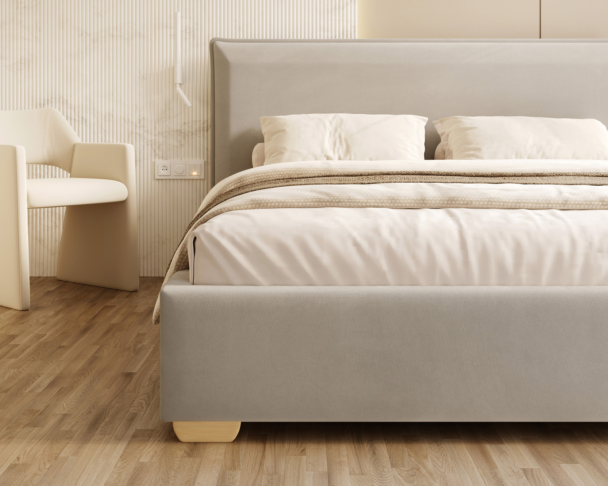 Čalouněná postel PERFETTO 140x200 s kovovým zdvižným roštem SVĚTLE ŠEDÁ PARIS