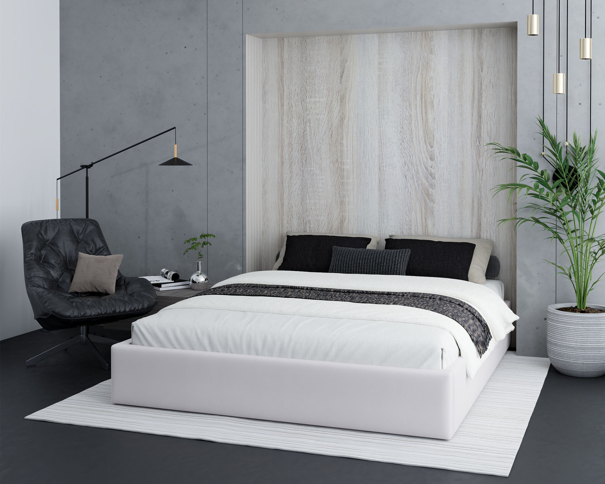 Čalouněná postel ORLANDO 120x200 Bílá PARIS s úložným prostorem kovový rošt