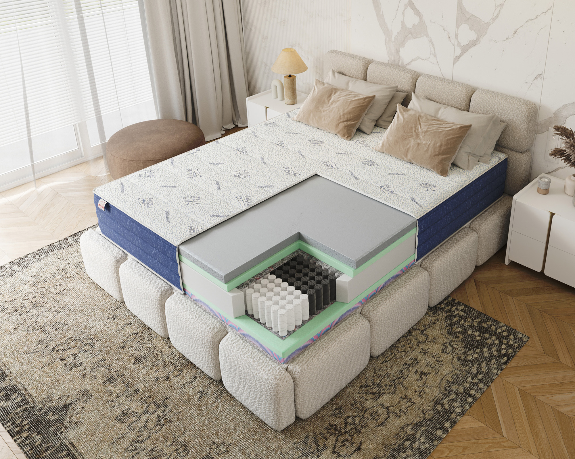 Taštičková matrace ZEN DUAL 90x200x29cm