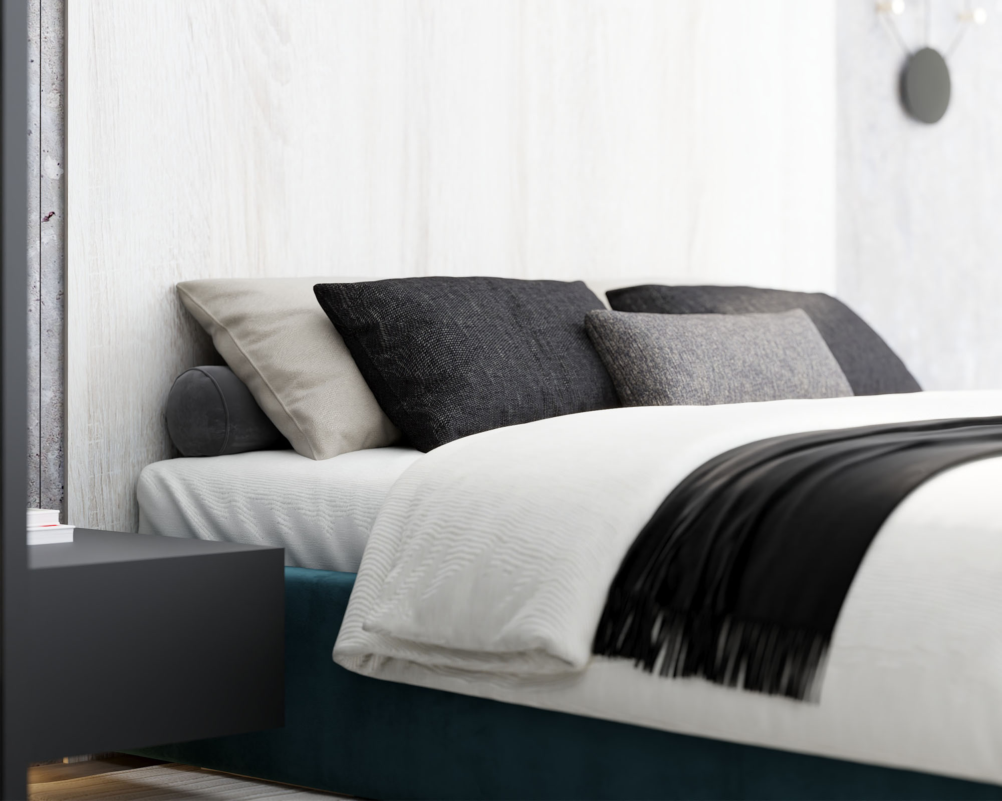 Čalouněná postel ORLANDO 160x200 Modrá PARIS s úložným prostorem kovový rošt