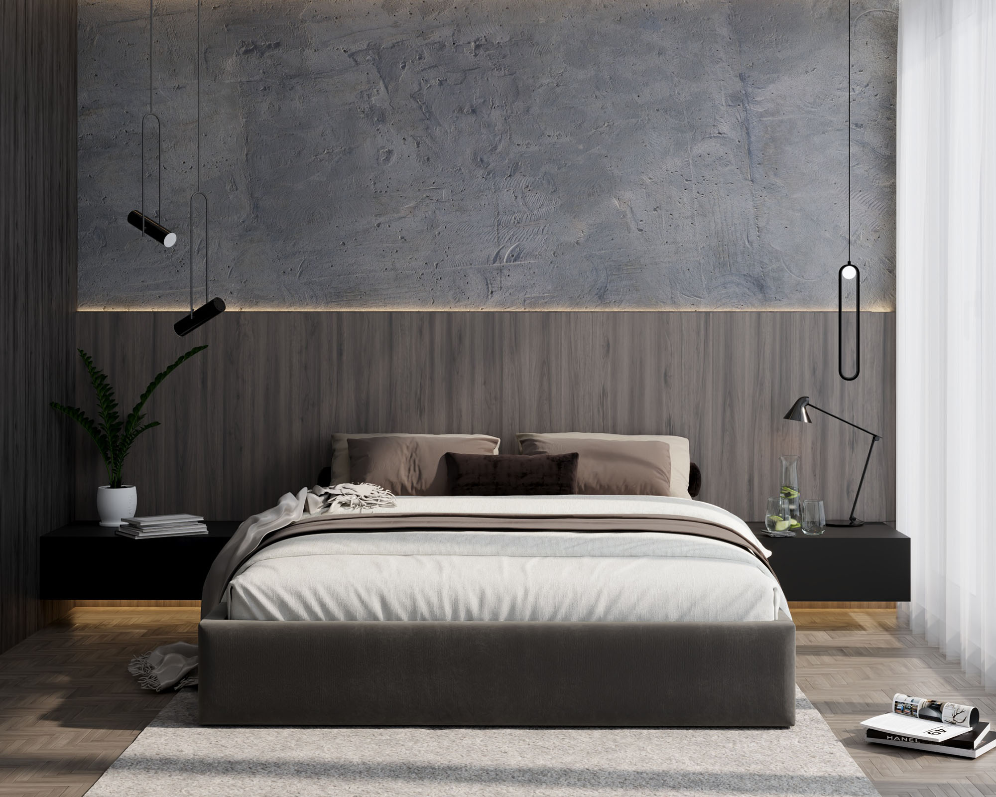 Čalouněná postel ORLANDO 160x200 Tmavě šedá PARIS s úložným prostorem kovový rošt