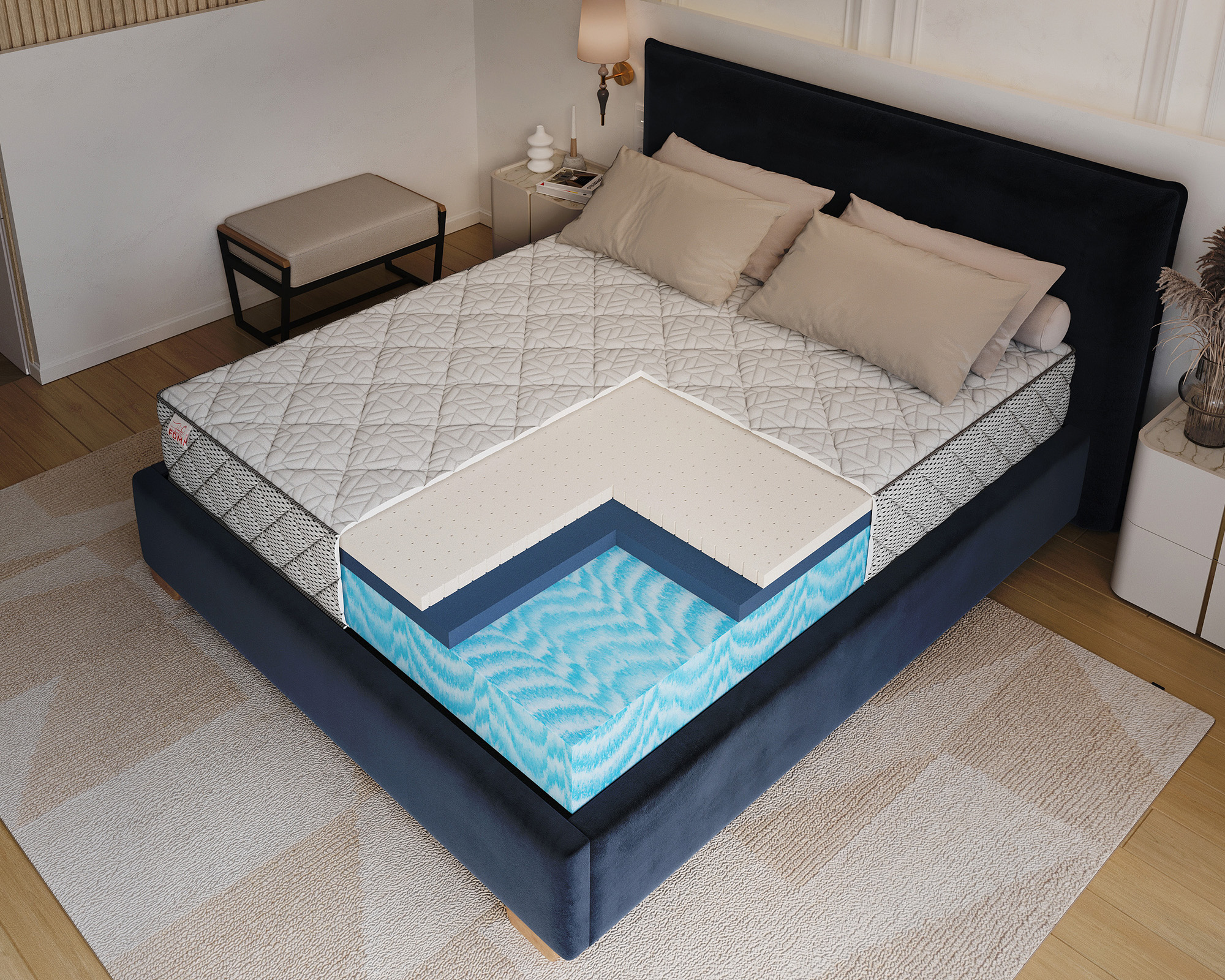 Pěnová matrace MODERNOS NANO 200x220x28cm