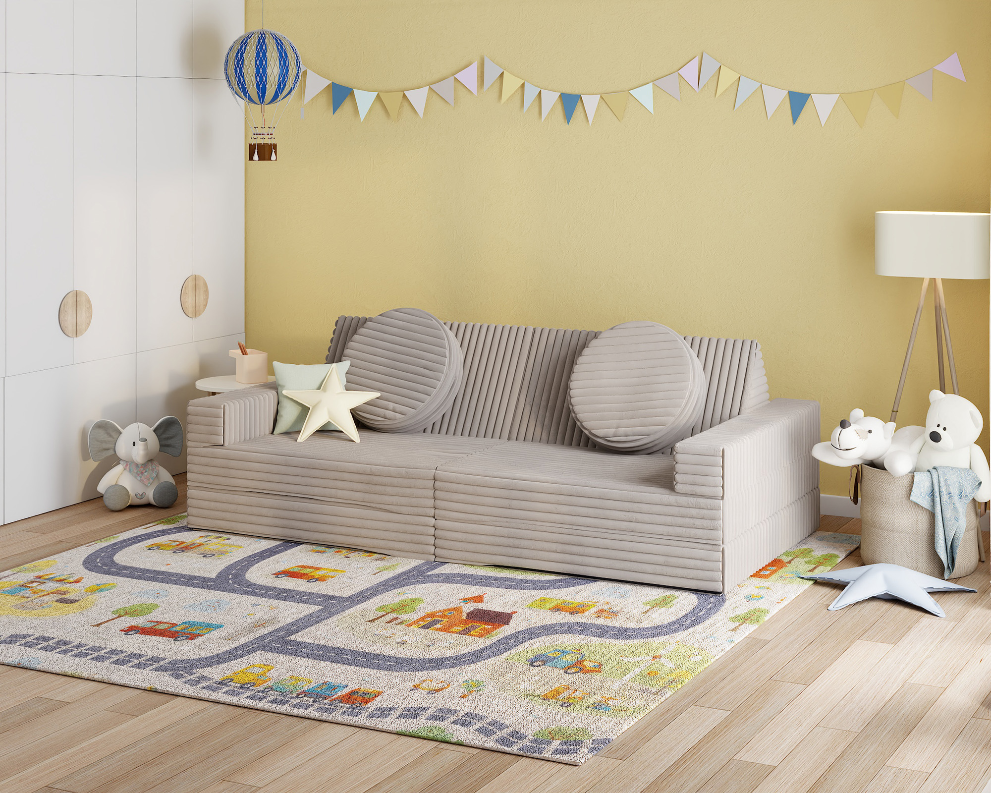 Rozkládací pohovka VARIANT BÉŽOVÁ SZTRUKS 160x80