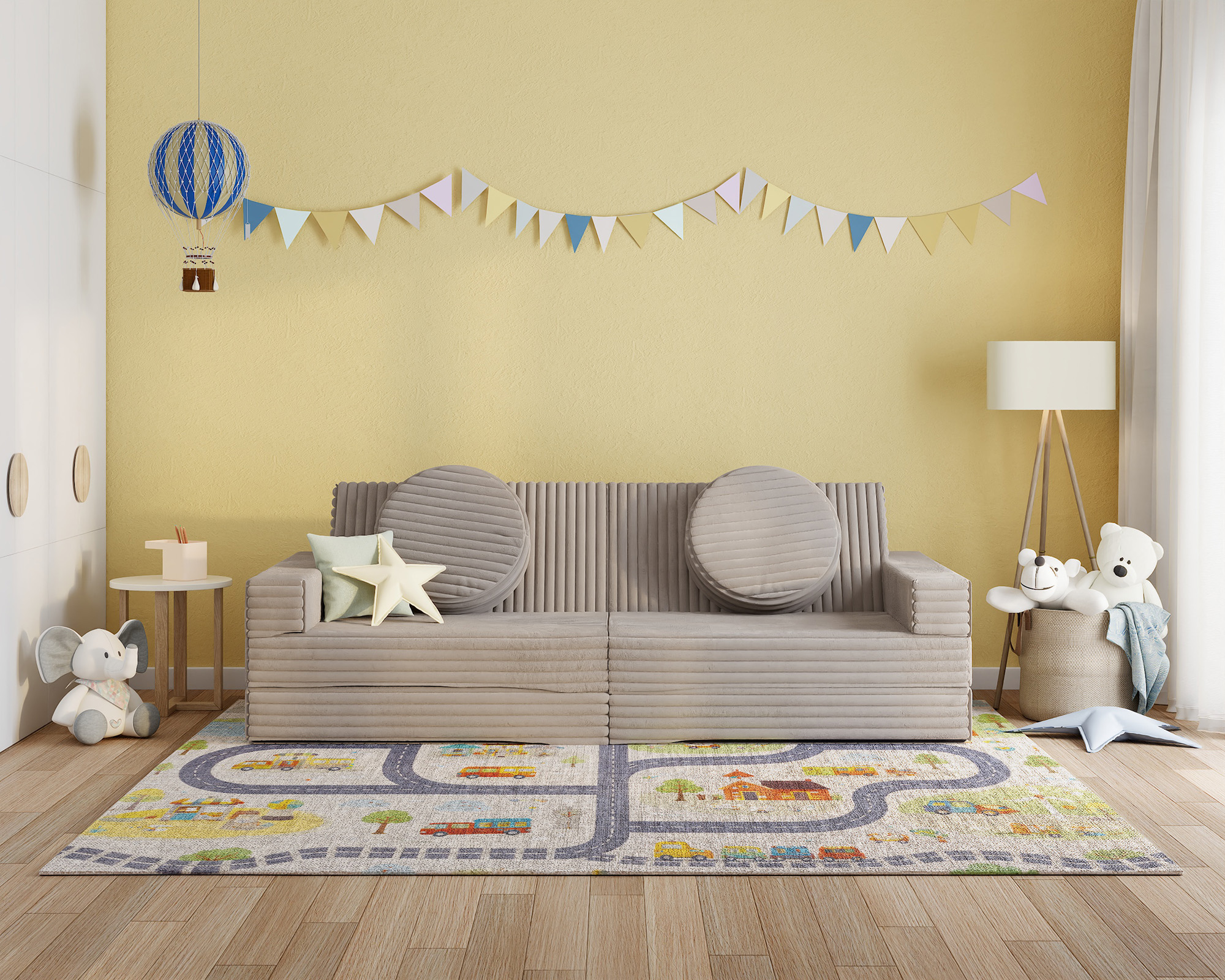 Rozkládací pohovka VARIANT BÉŽOVÁ SZTRUKS 160x80