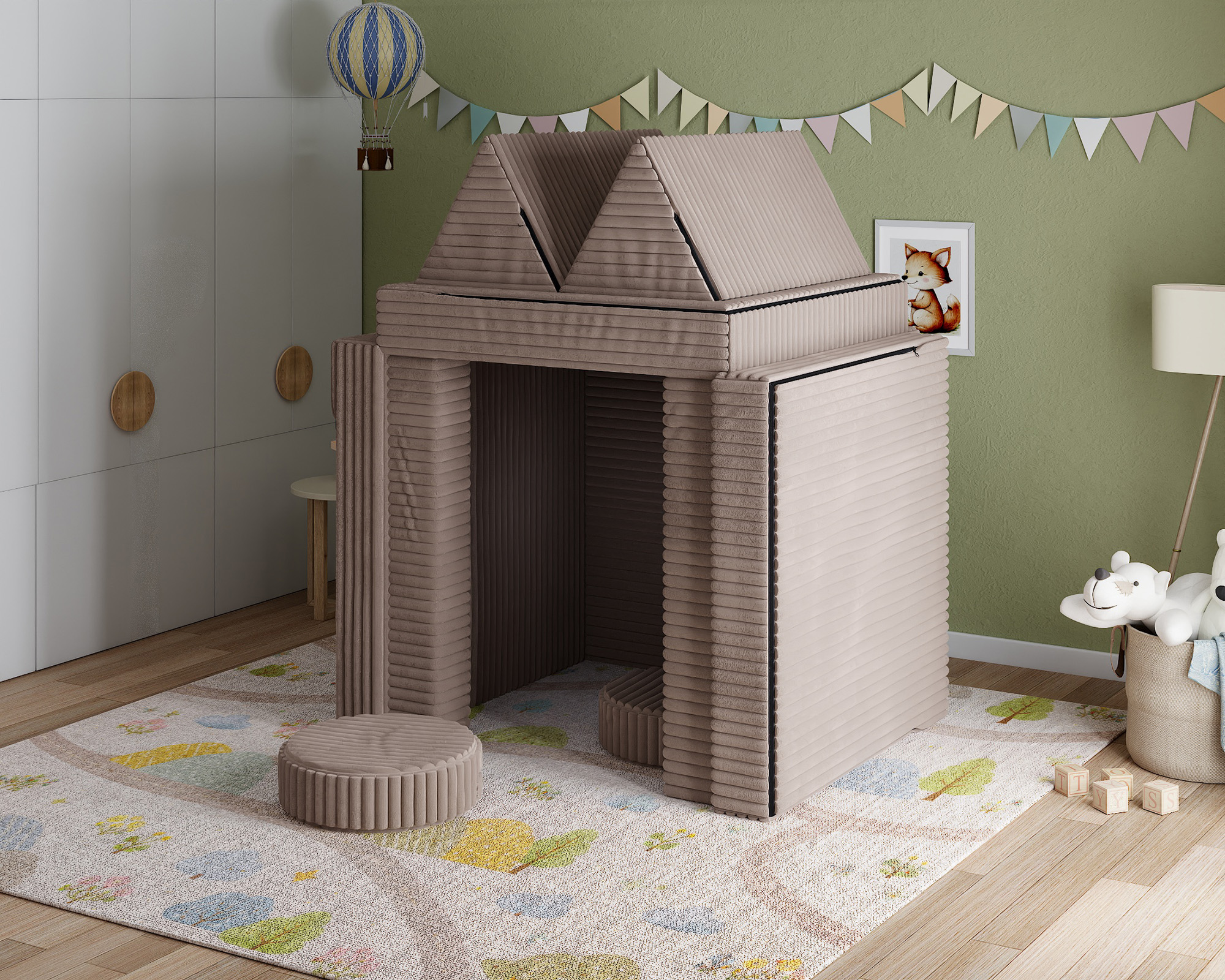 Rozkládací pohovka VARIANT HNĚDÁ SZTRUKS 160x80