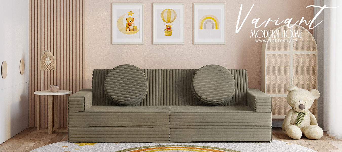 Rozkládací pohovka VARIANT OLIVOVĚ ZELENÁ SZTRUKS 160x80