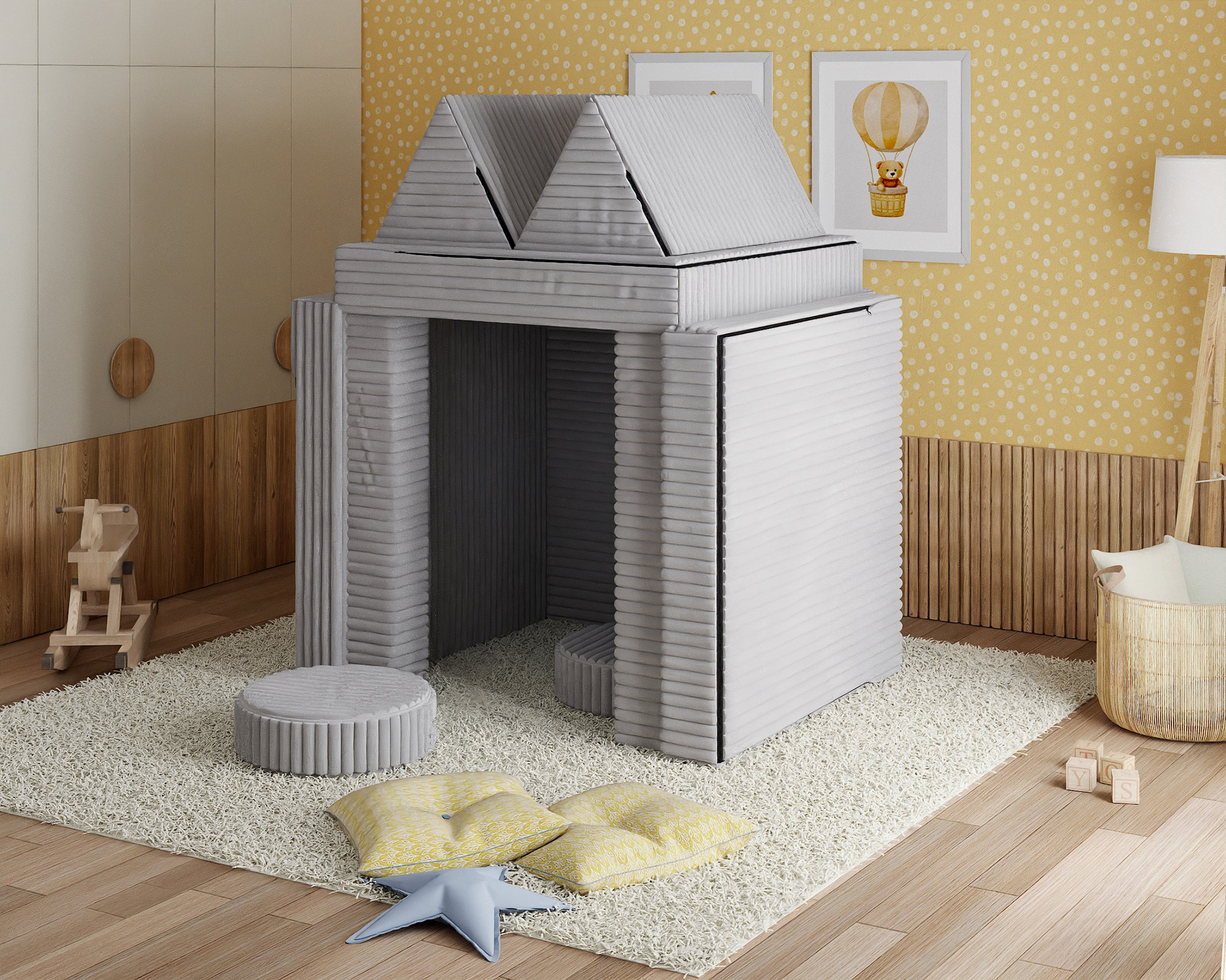 Rozkládací pohovka VARIANT ŠEDÁ SZTRUKS 160x80