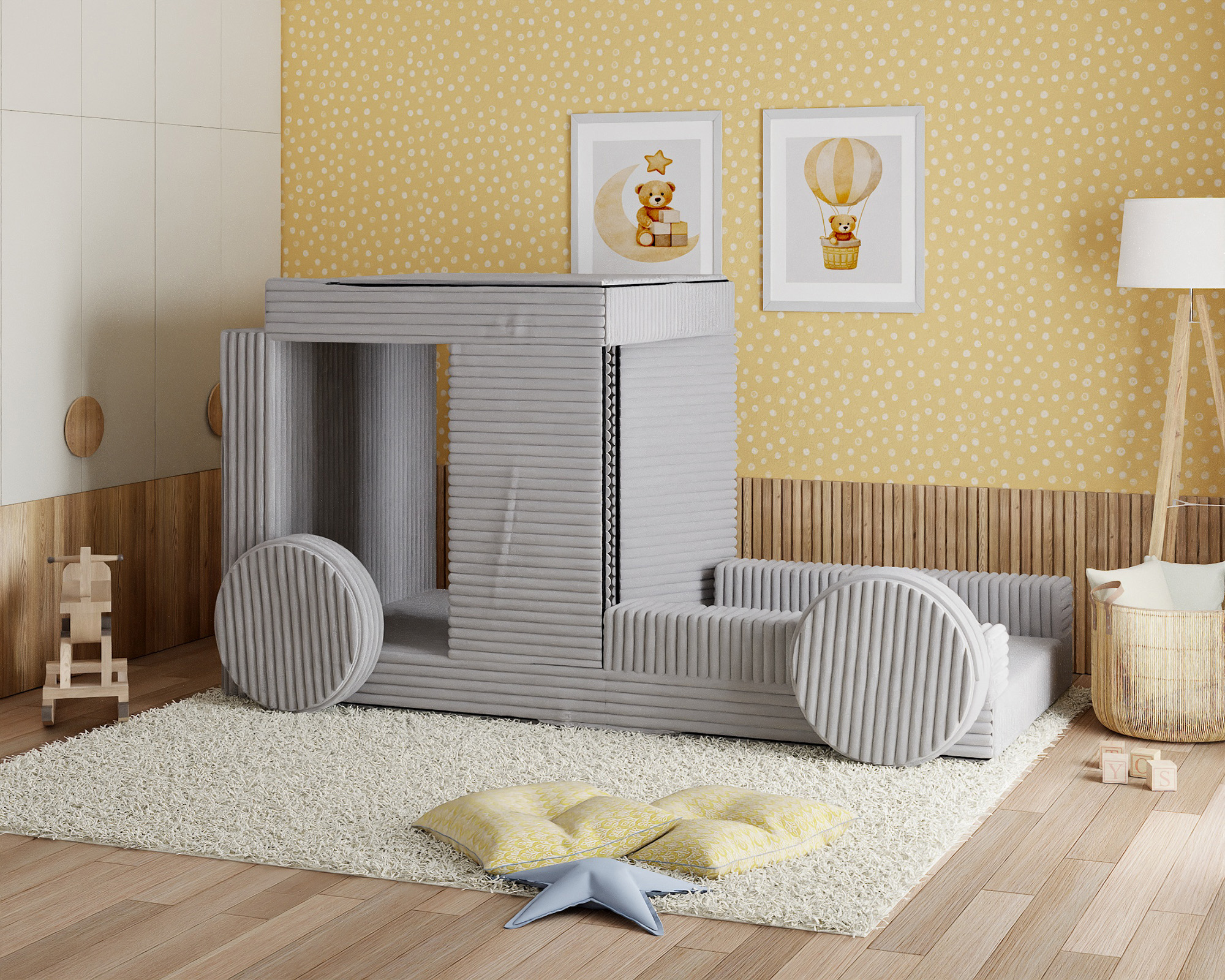 Rozkládací pohovka VARIANT ŠEDÁ SZTRUKS 160x80