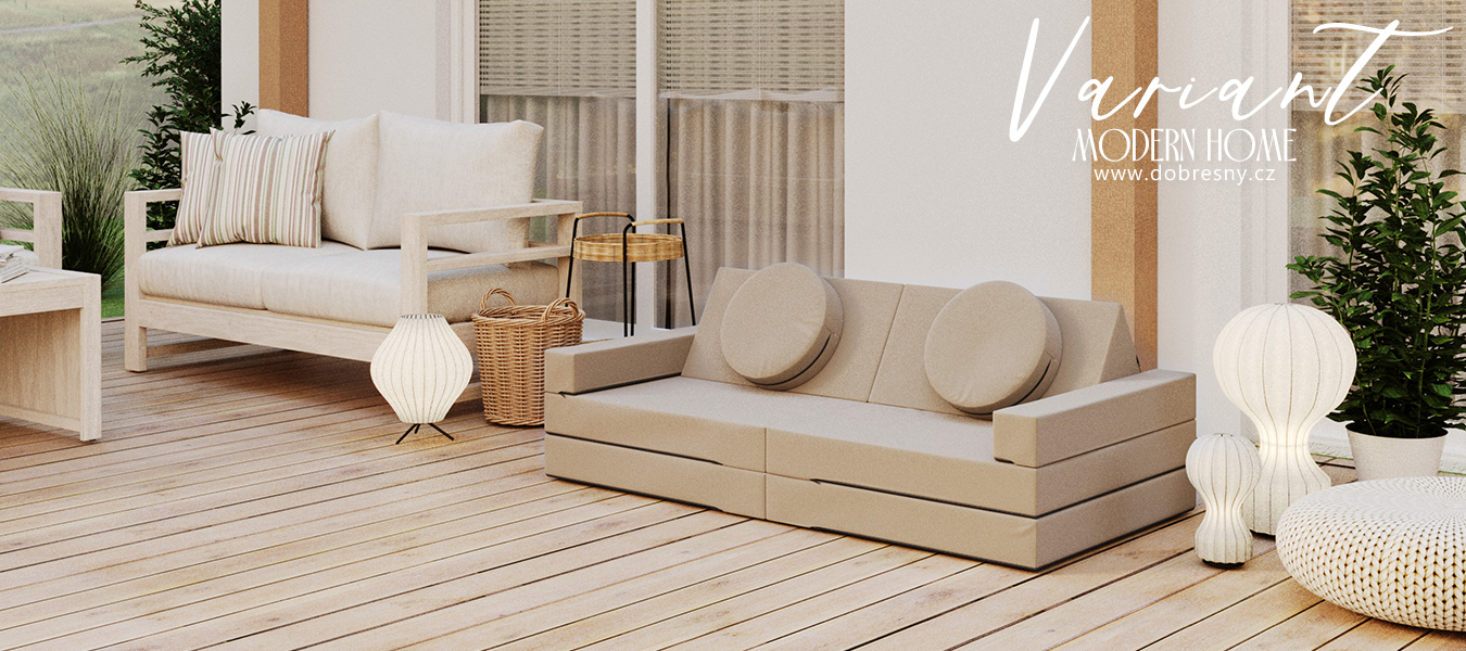 Rozkládací pohovka VARIANT BÉŽOVÁ voděodoná 160x80