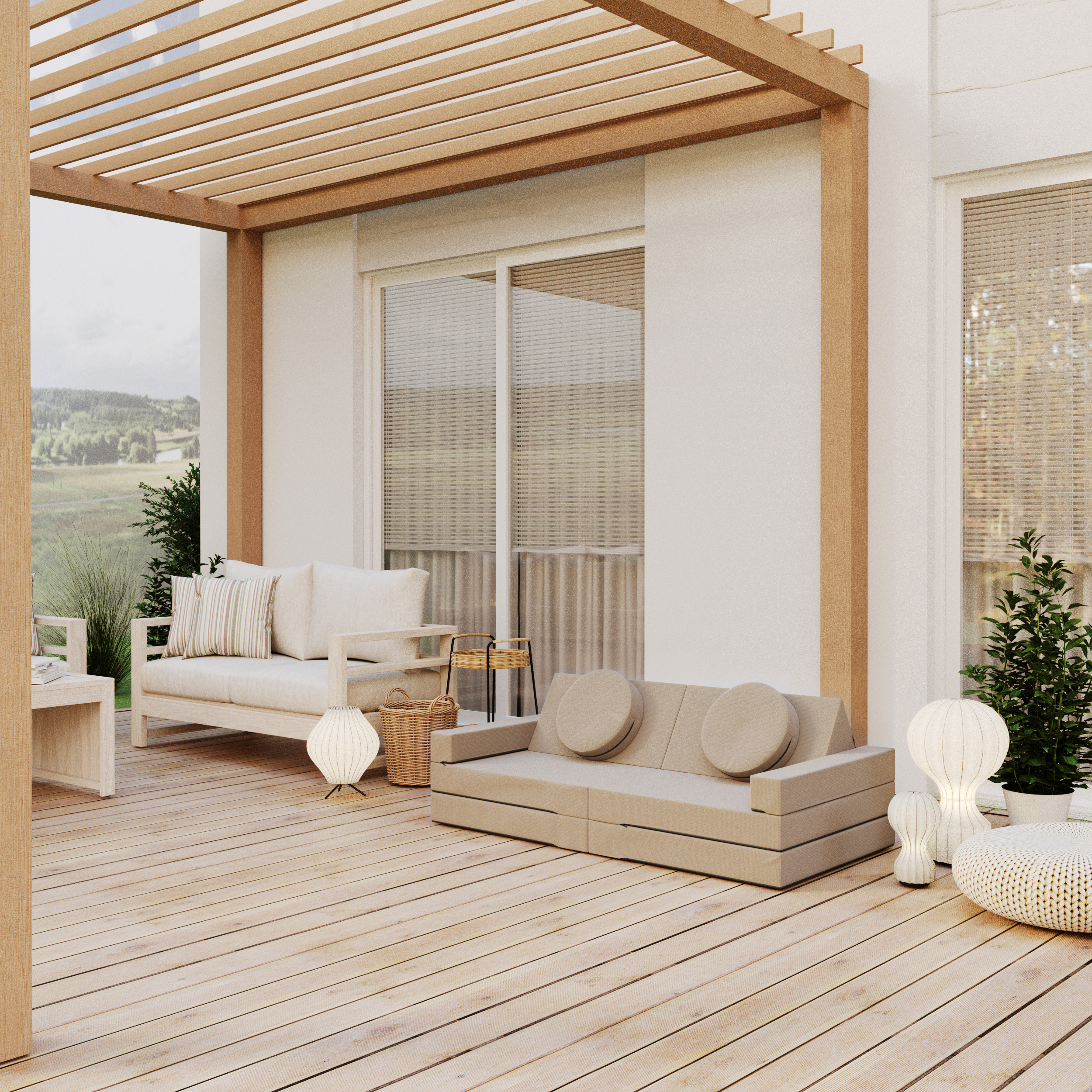 Rozkládací pohovka VARIANT BÉŽOVÁ voděodoná 160x80