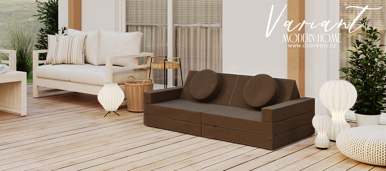 Rozkládací pohovka VARIANT HNĚDÁ voděodoná 160x80