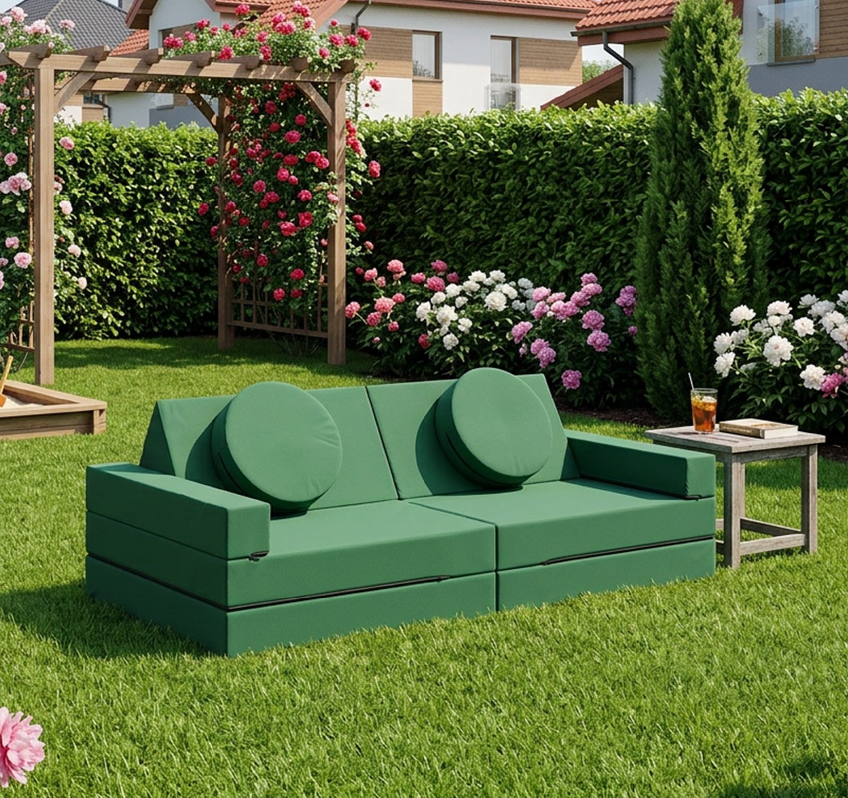 Rozkládací pohovka VARIANT ZELENÁ voděodoná 160x80