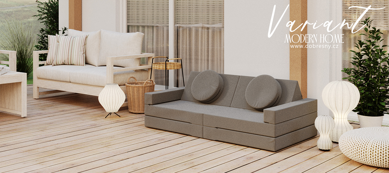 Rozkládací pohovka VARIANT ŠEDÁ voděodoná 160x80