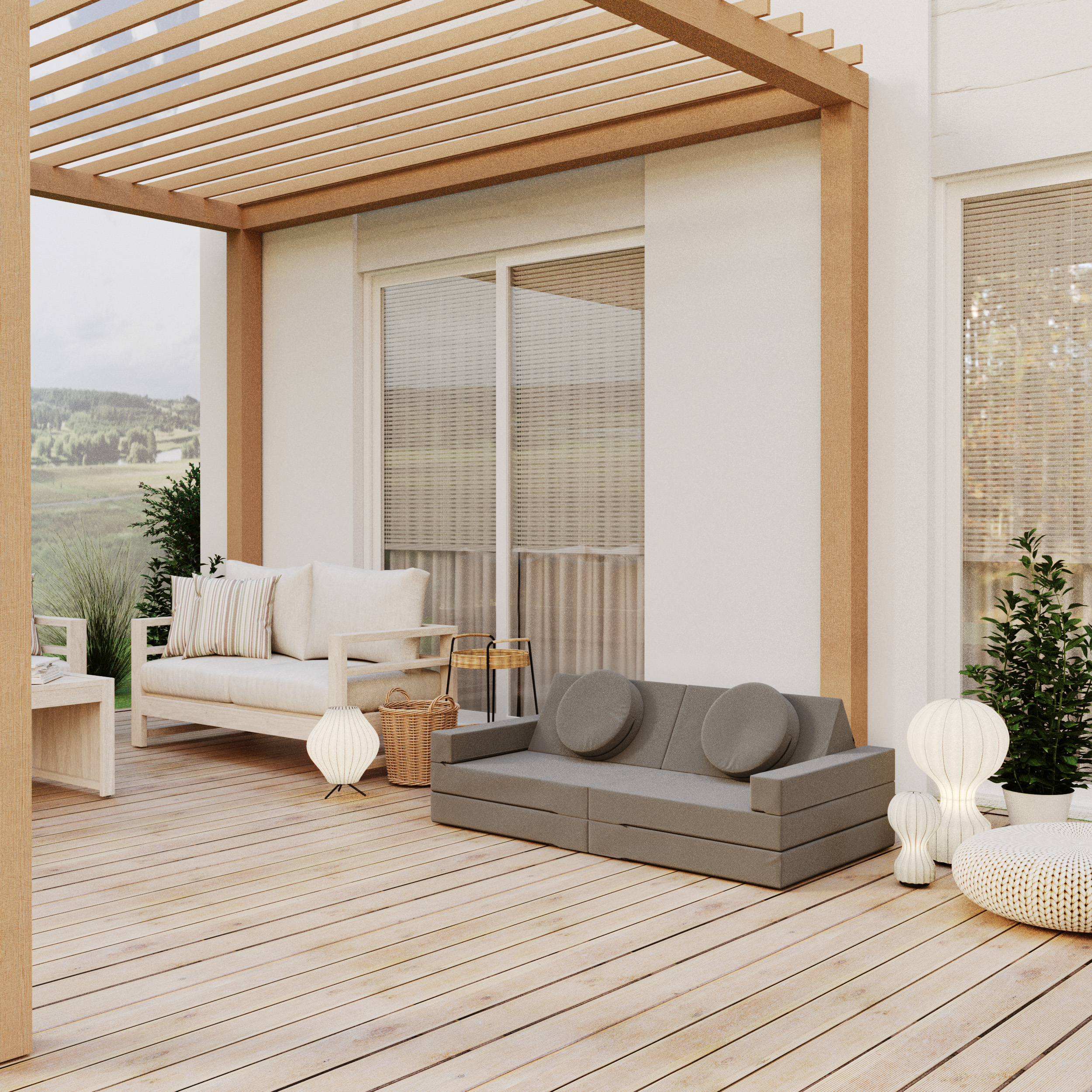 Rozkládací pohovka VARIANT ŠEDÁ voděodoná 160x80