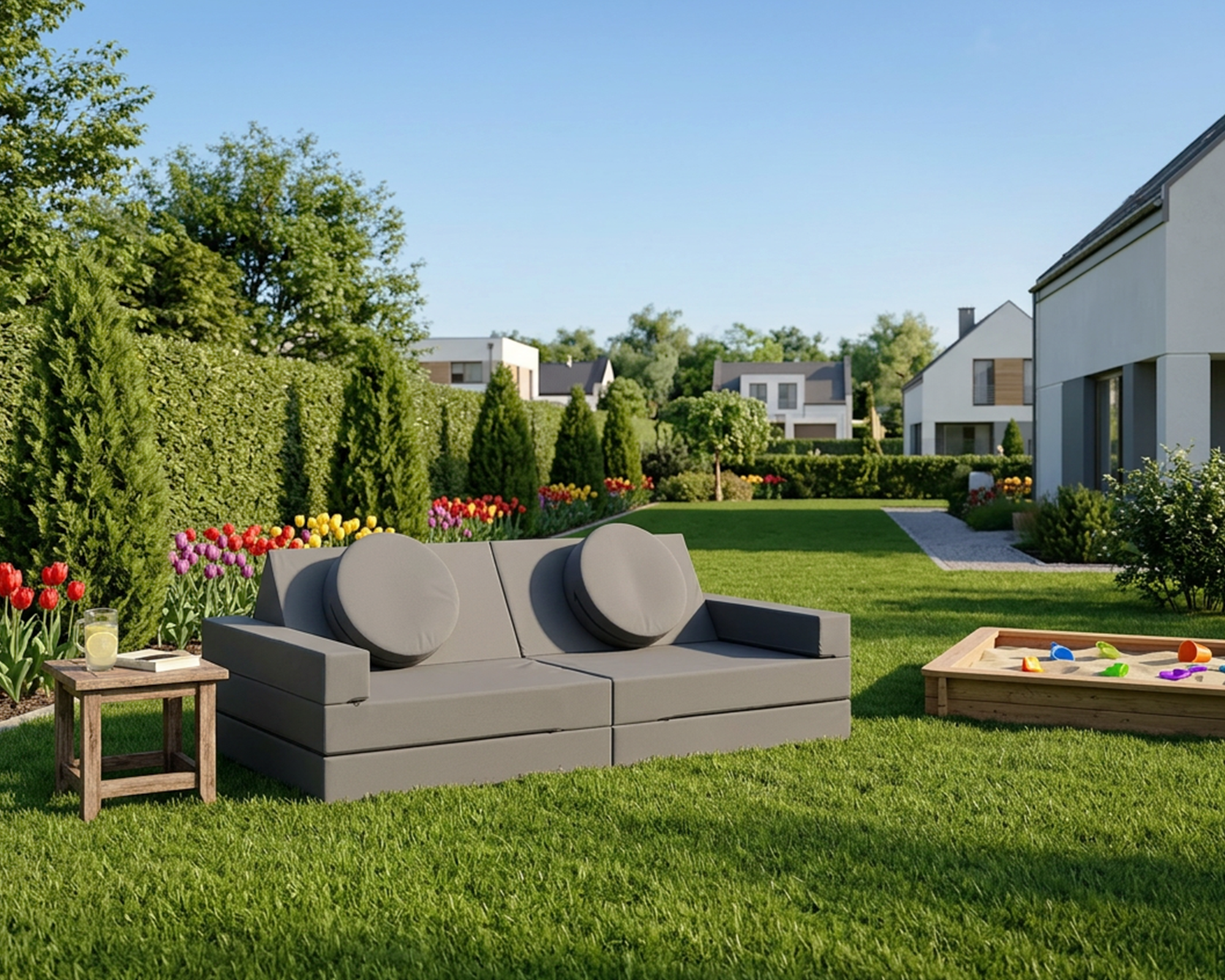 Rozkládací pohovka VARIANT ŠEDÁ voděodoná 160x80