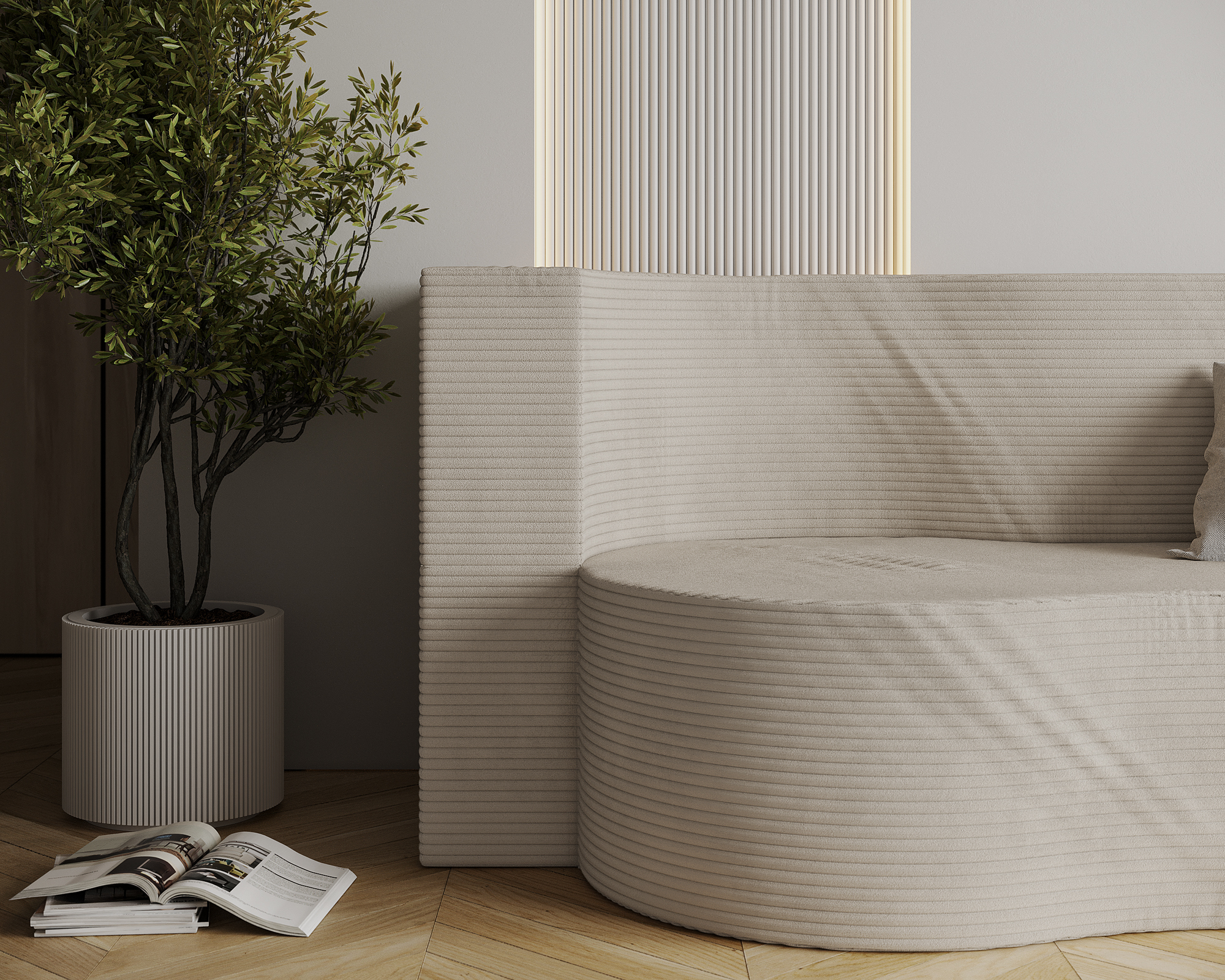 Rozkládací pohovka TWIST KRÉMOVÁ SZTRUKS 120x200