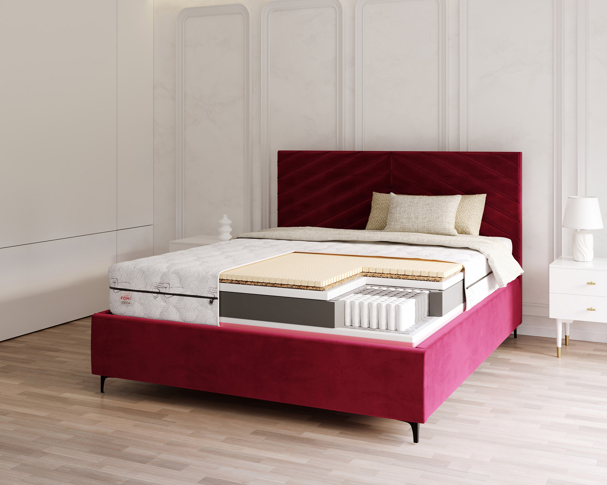 Taštičková matrace VENETO CARBON 160x200x22cm