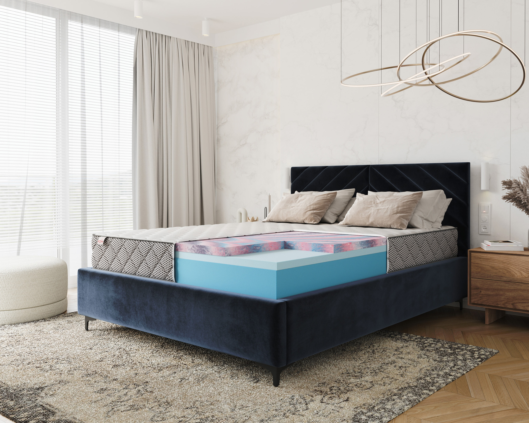 Pěnová matrace NORDIC SILVERCARE 90x200x24cm