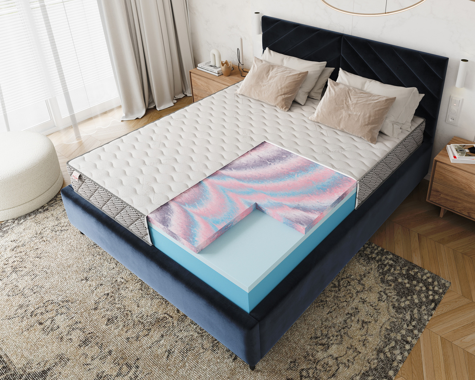 Pěnová matrace NORDIC SILVERCARE 90x200x24cm