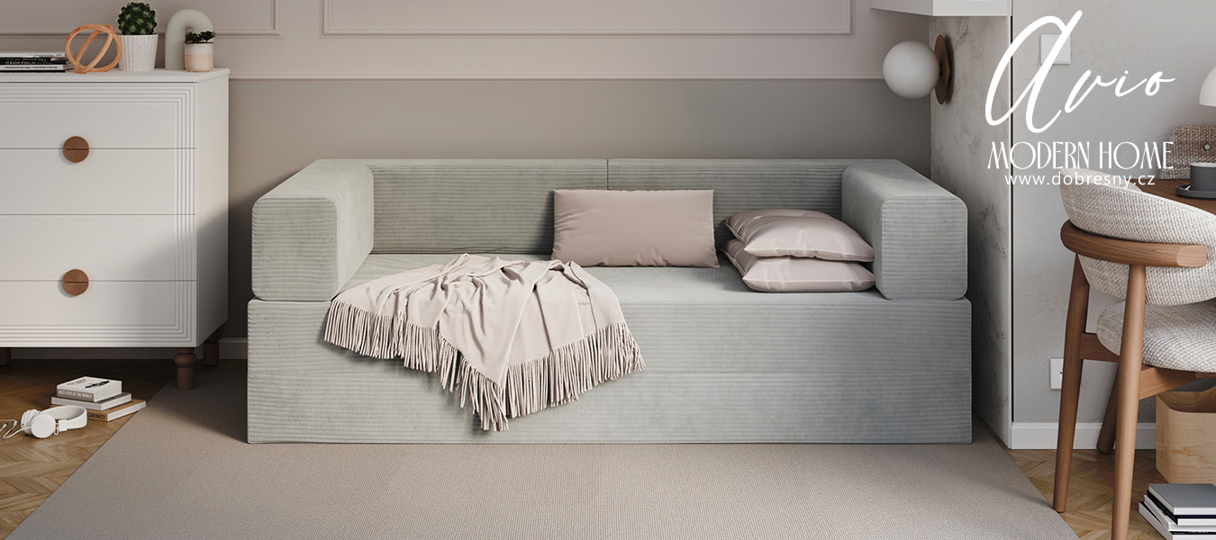 Rozkládací pohovka AVIO ŠEDÁ SZTRUKS 200x200