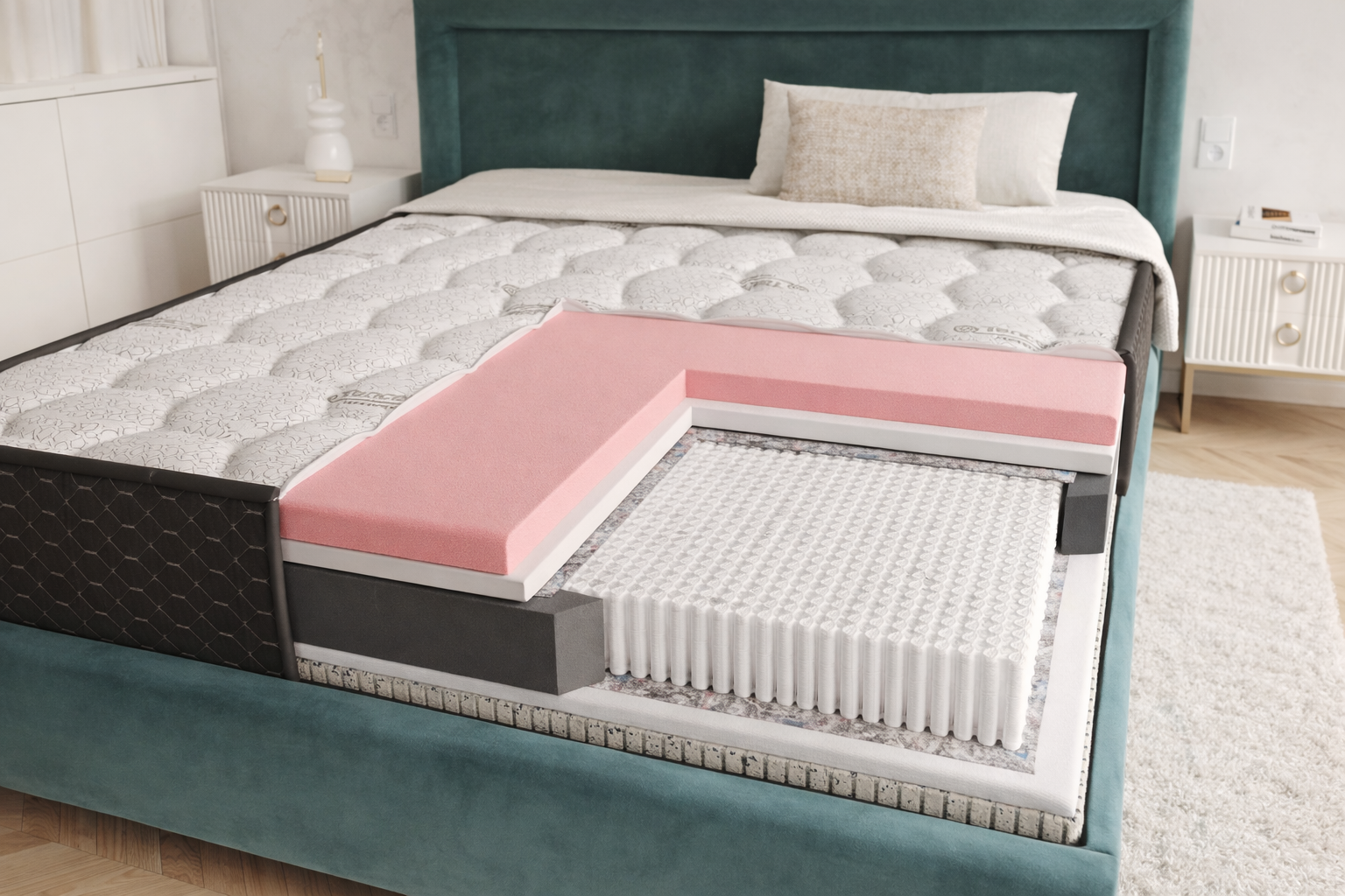 Taštičková matrace TASSO TENCEL 90x200x24cm