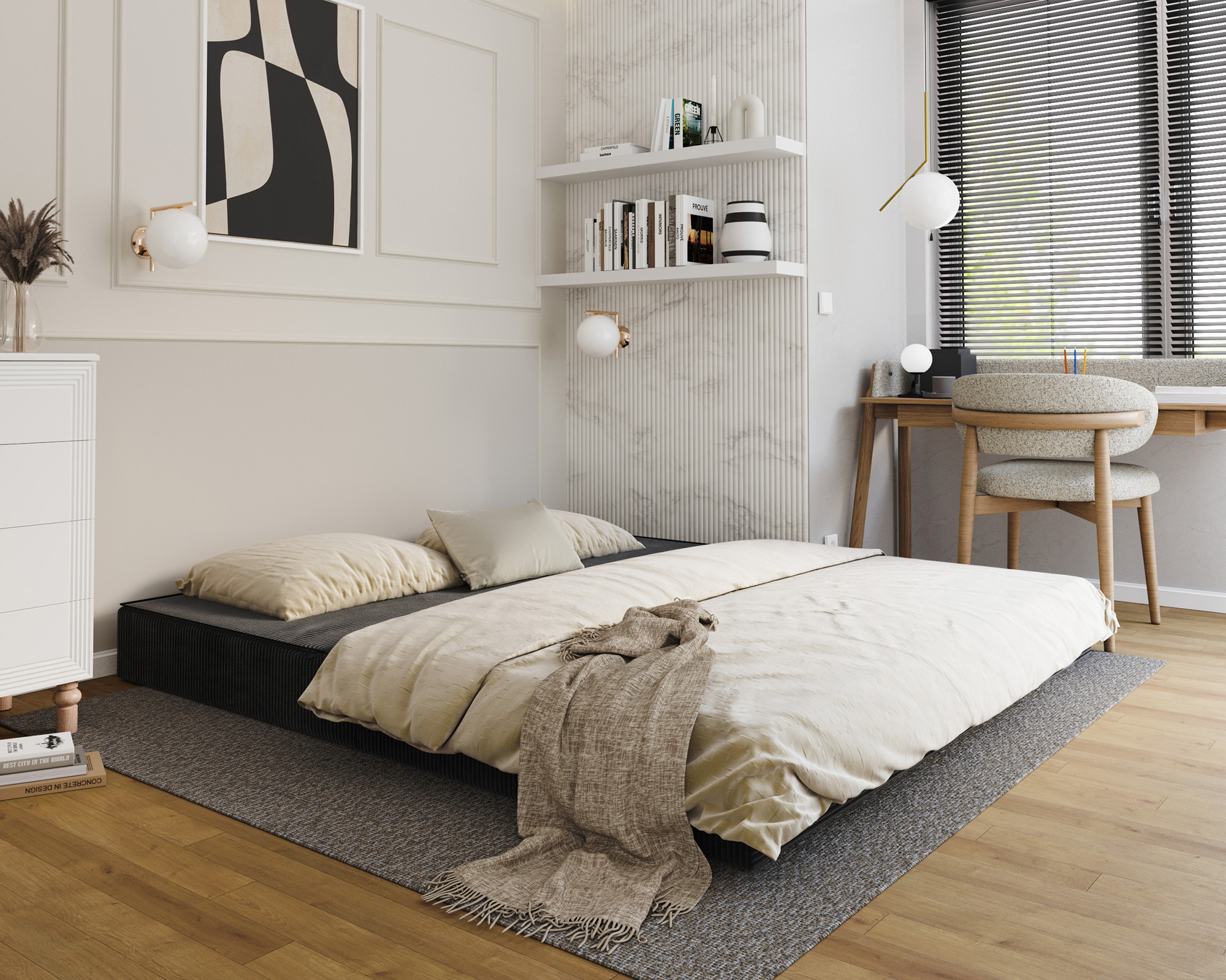 Rozkládací pohovka AVIO ČERNÁ SZTRUKS 200x200