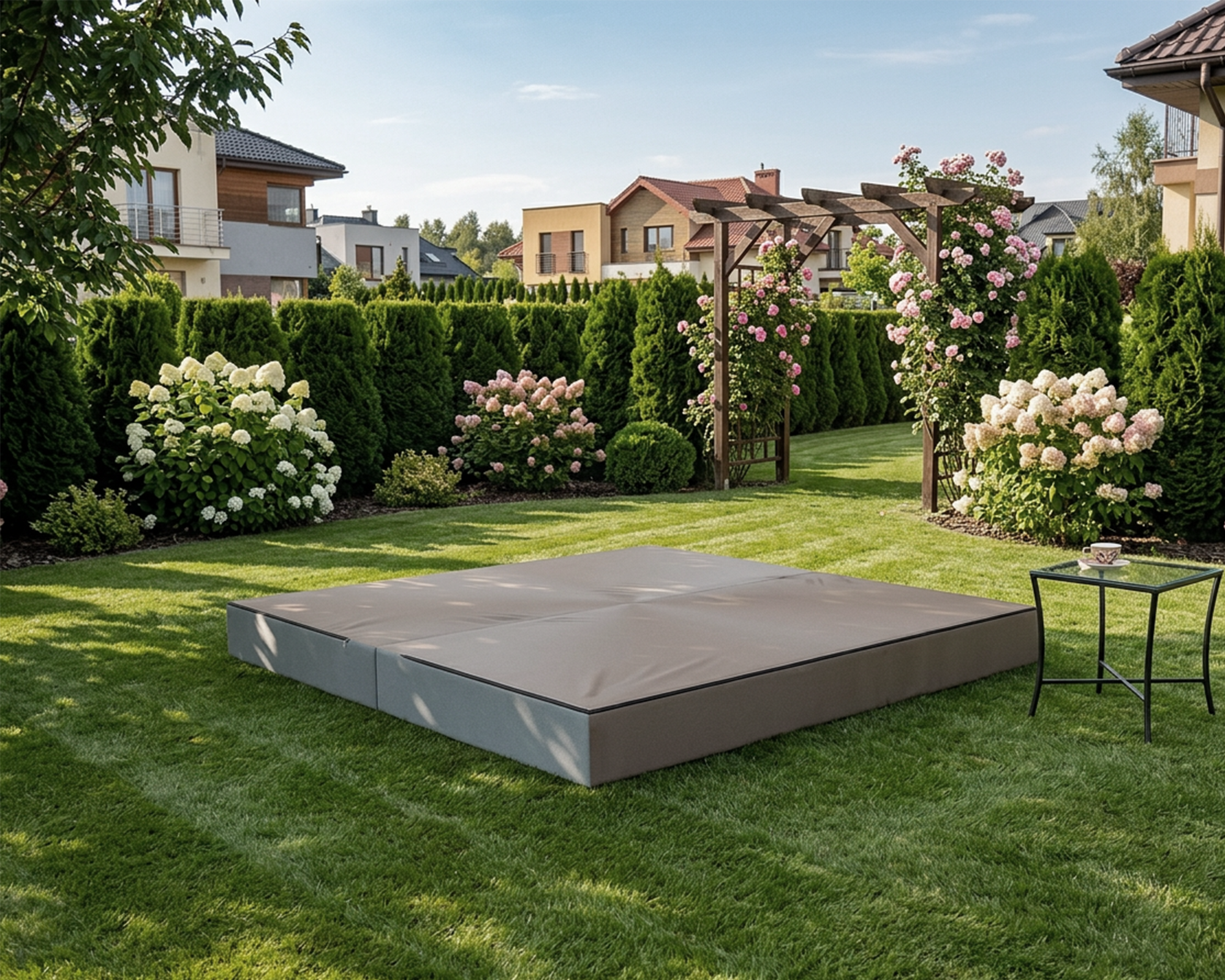 Rozkládací pohovka AVIO GARDEN HNĚDÁ voděodoná 200x200