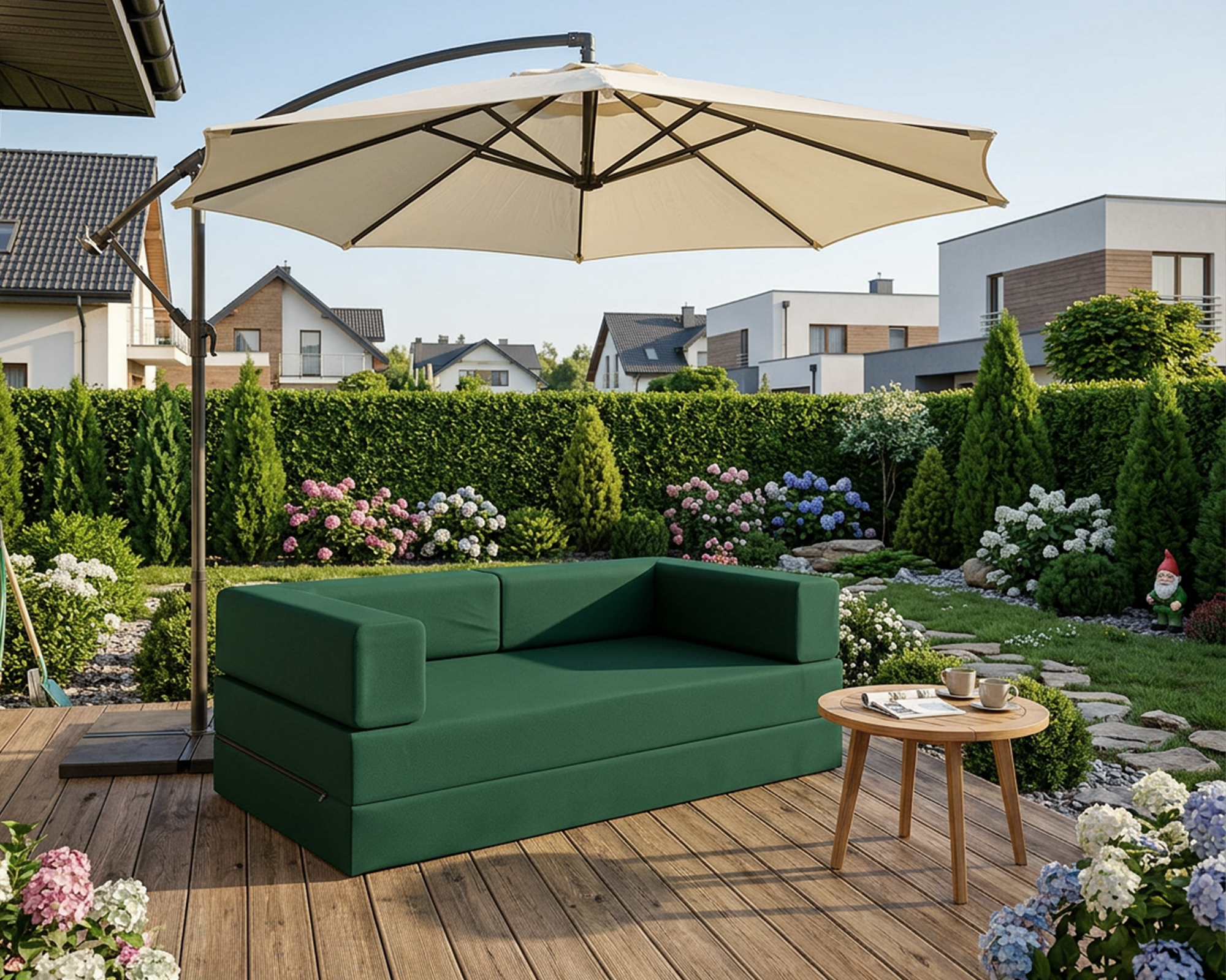 Rozkládací pohovka AVIO GARDEN ZELENÁ voděodoná 200x200