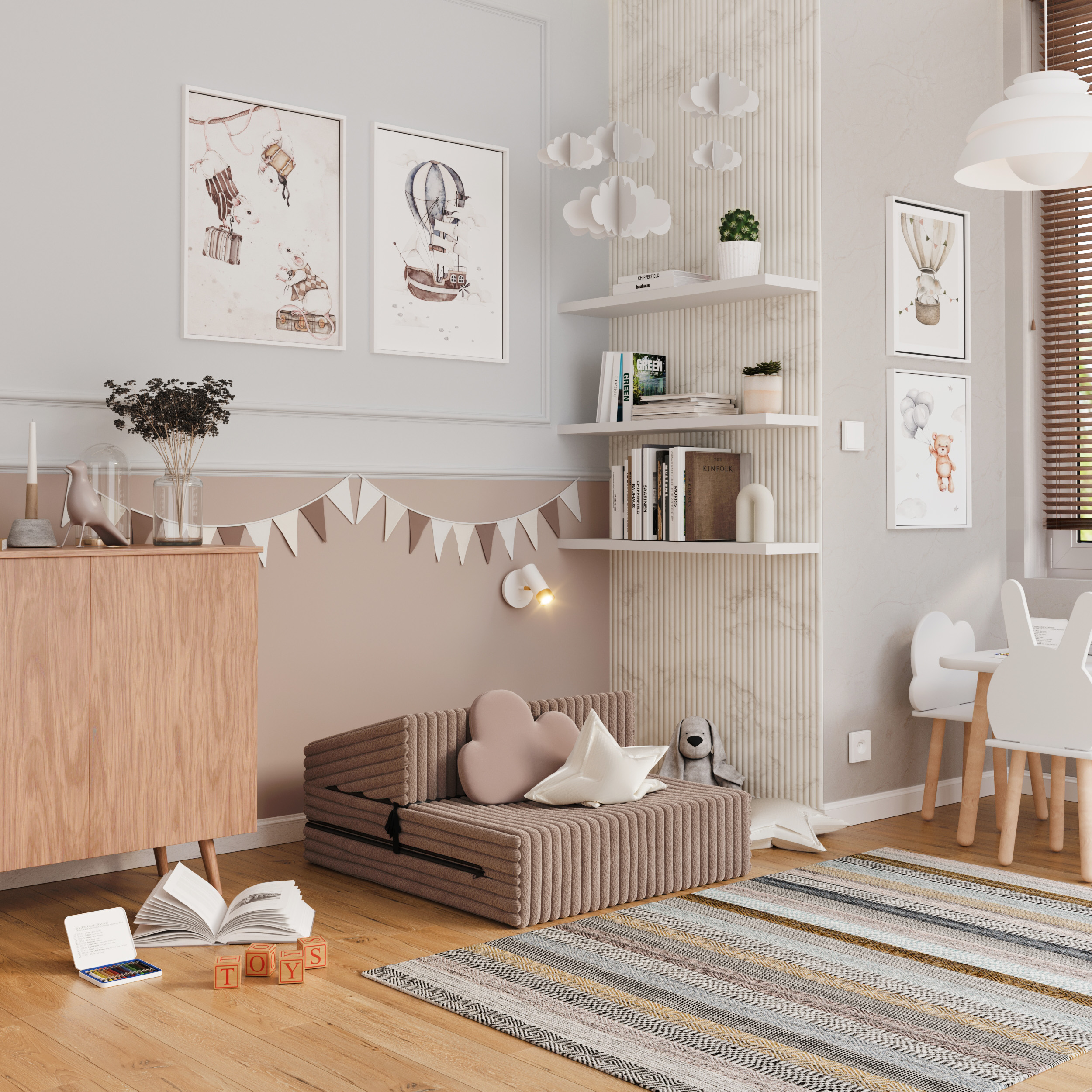 Rozkládací pohovka SUZI HNĚDÁ SZTRUKS 70x200 výška 9 cm