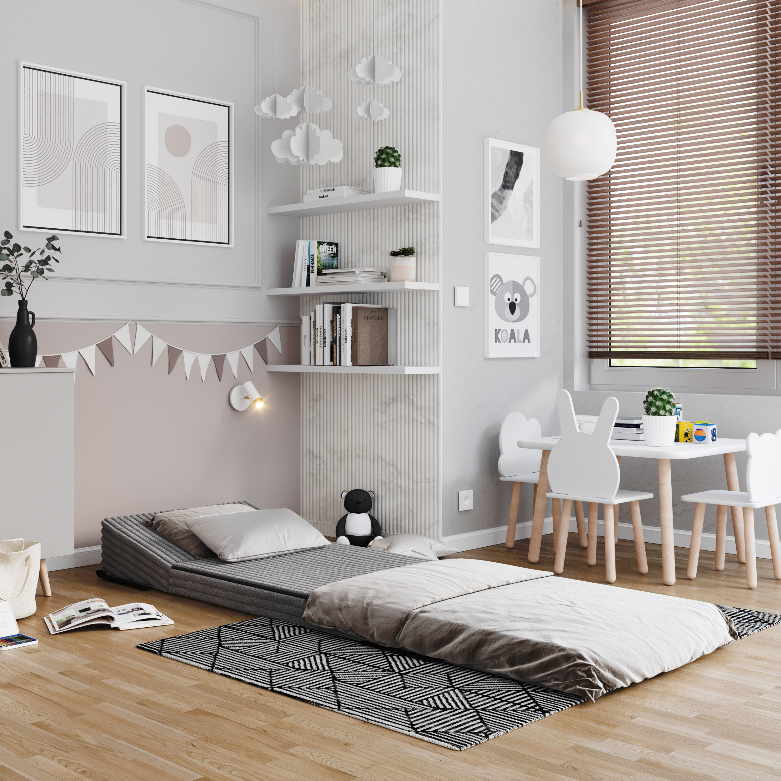 Rozkládací pohovka SUZI TMAVĚ ŠEDÁ SZTRUKS 70x200 výška 9 cm