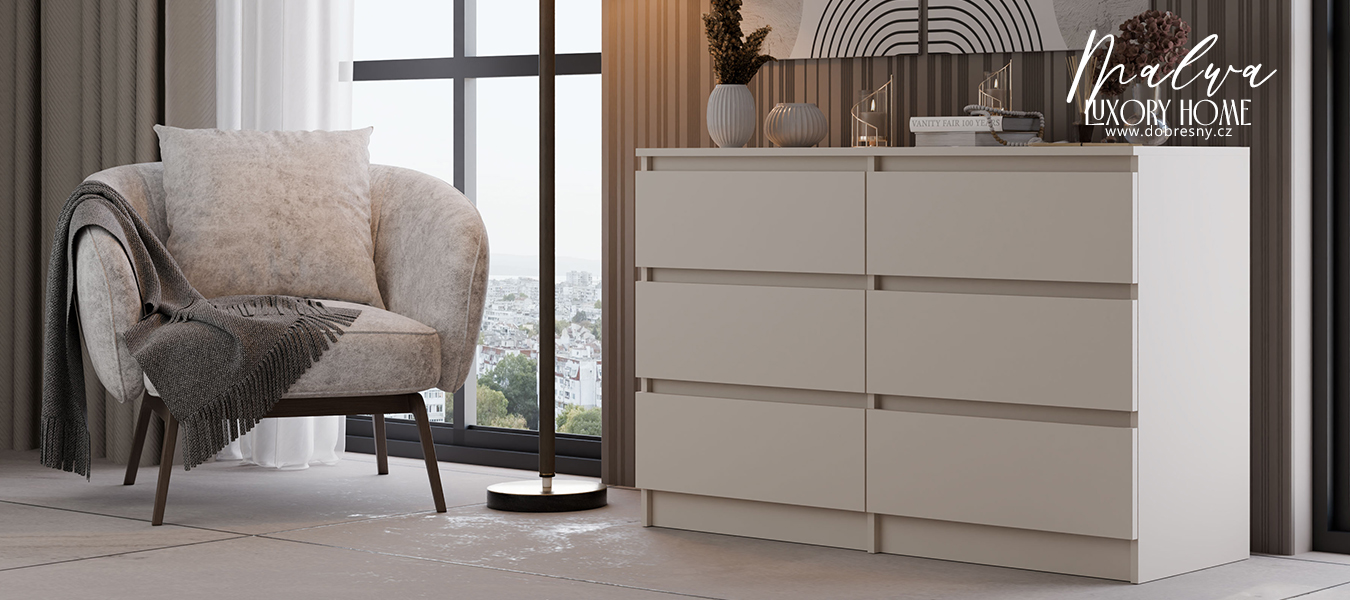 Komoda MALWA M6 120cm KAŠMÍR matná