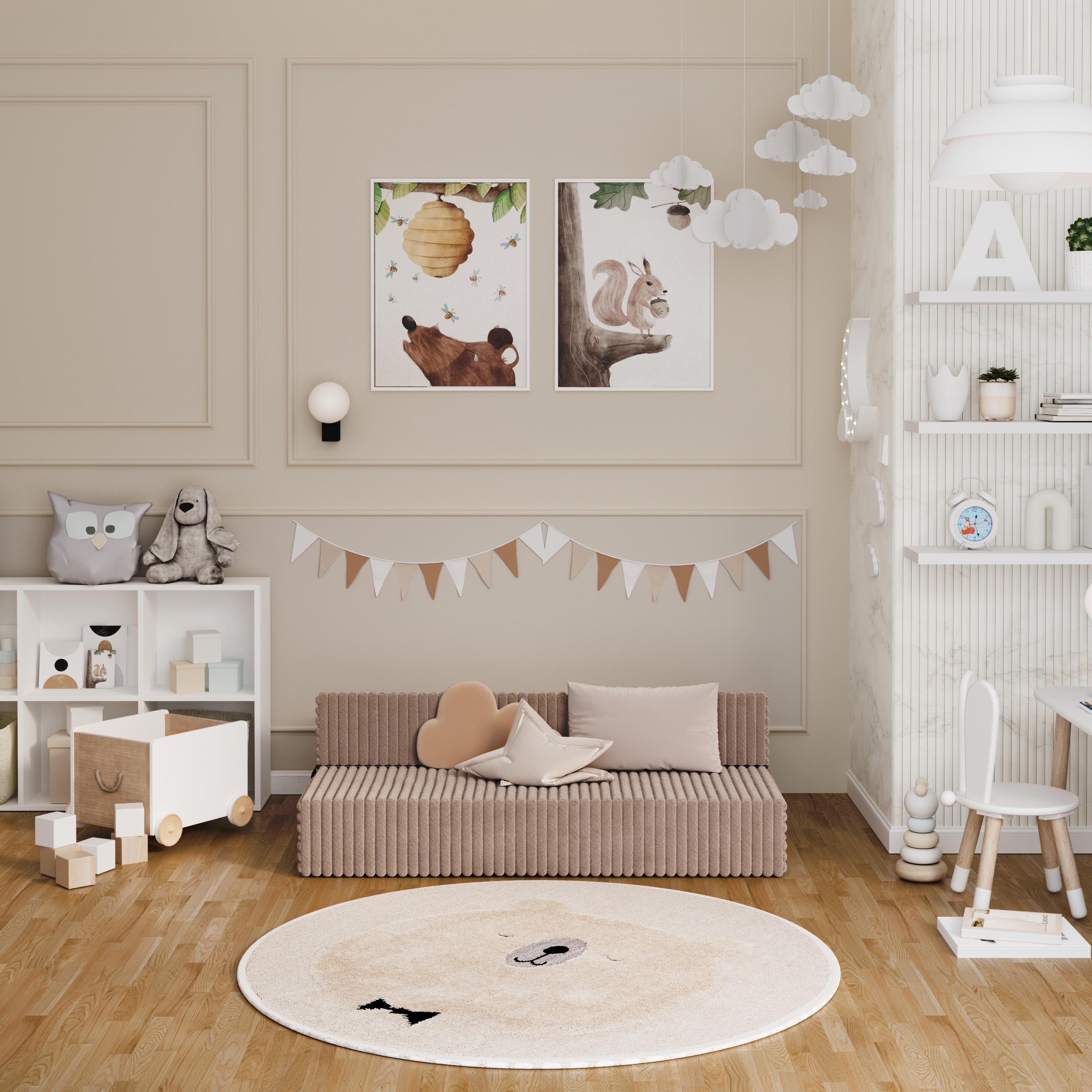 Rozkládací pohovka SUZI HNĚDÁ SZTRUKS 120x200 výška 9 cm