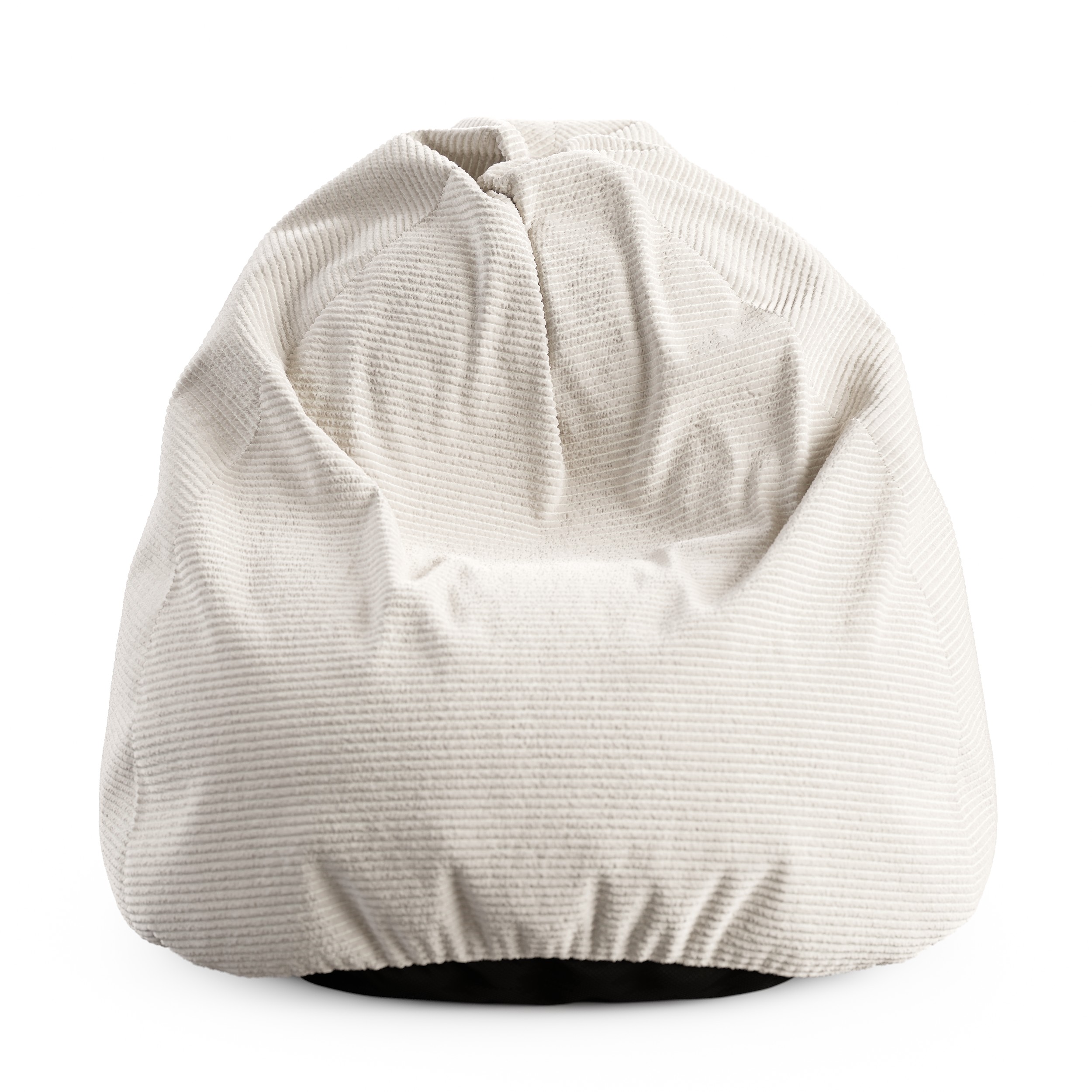 Sedací vak SAKO z manšestru SZTRUKS krémový 95x115 cm