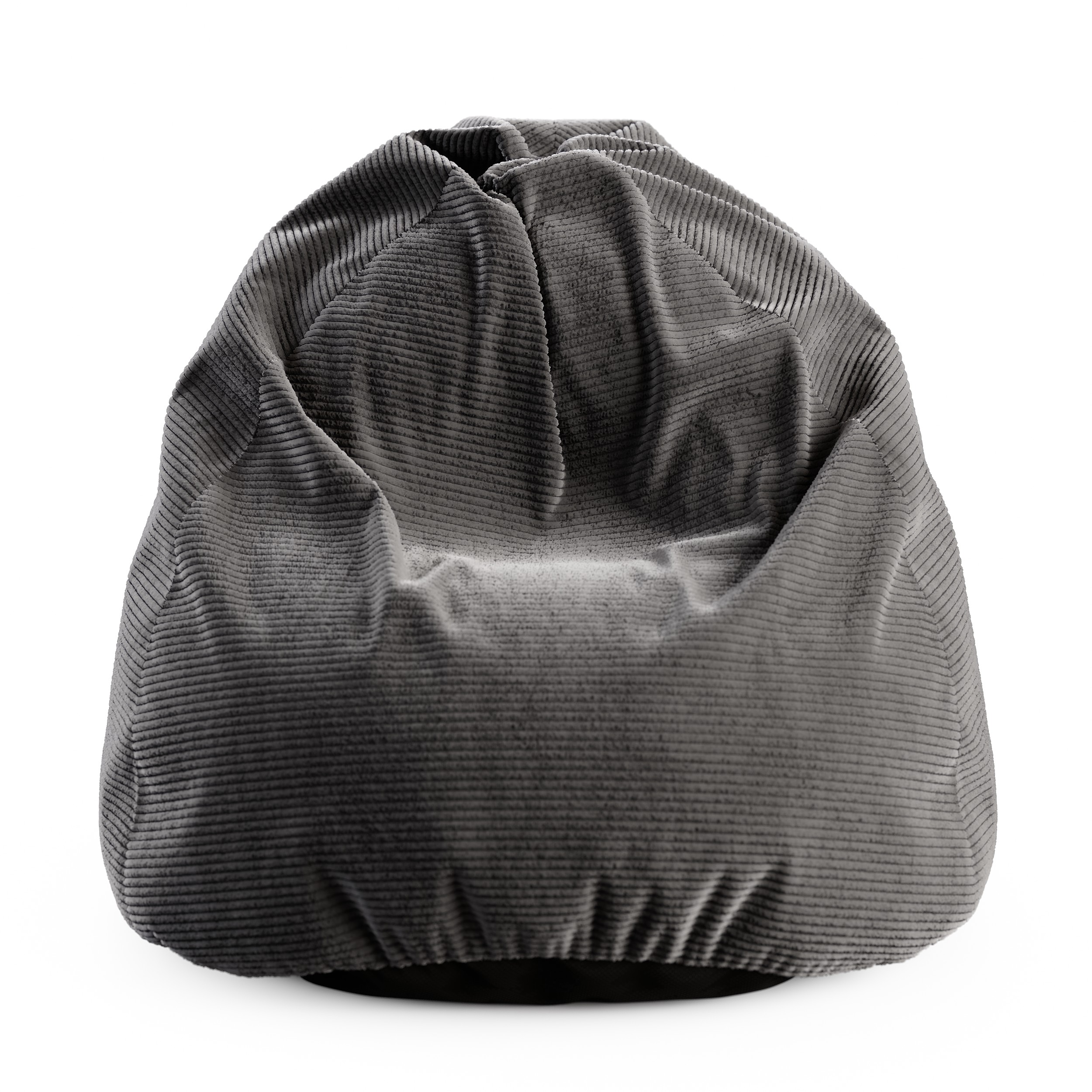 Sedací vak SAKO z manšestru SZTRUKS tmavě šedý 95x115 cm