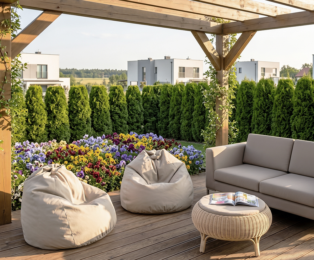 Sedací vak SAKO voděodolný hnědý 95x115 cm