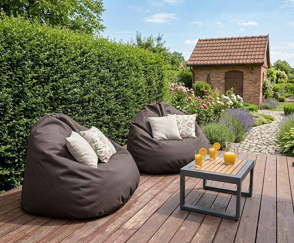 Sedací vak SAKO voděodolný hnědý 95x115 cm