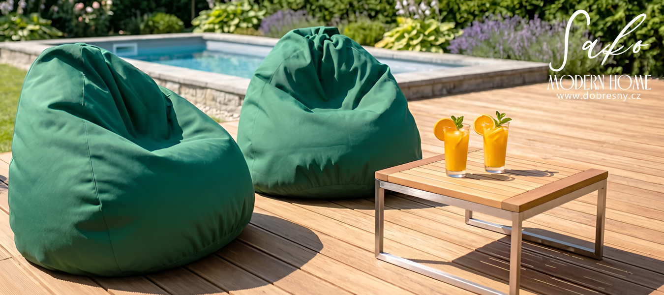 Sedací vak SAKO voděodolný zelený 95x115 cm