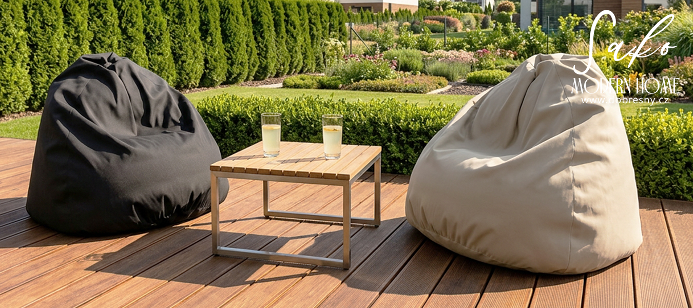 Sedací vak SAKO voděodolný tmavě šedý 95x115 cm