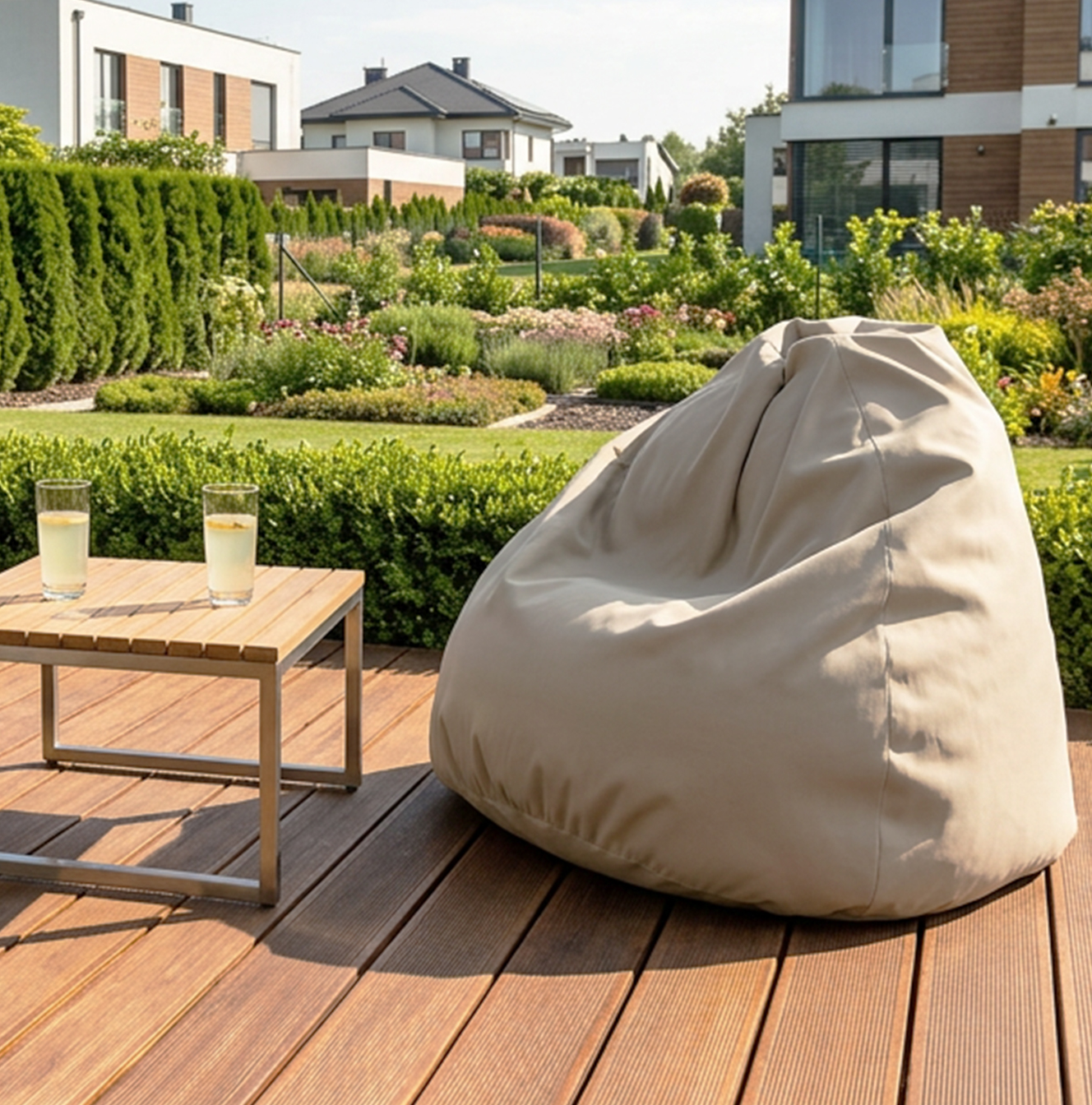 Sedací vak SAKO voděodolný béžový 95x115 cm