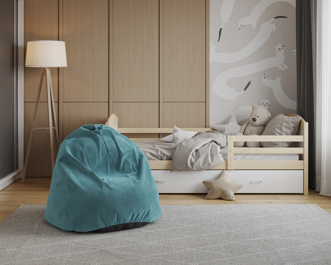 Sedací vak SAKO TRINITY tyrkysový 95x115 cm