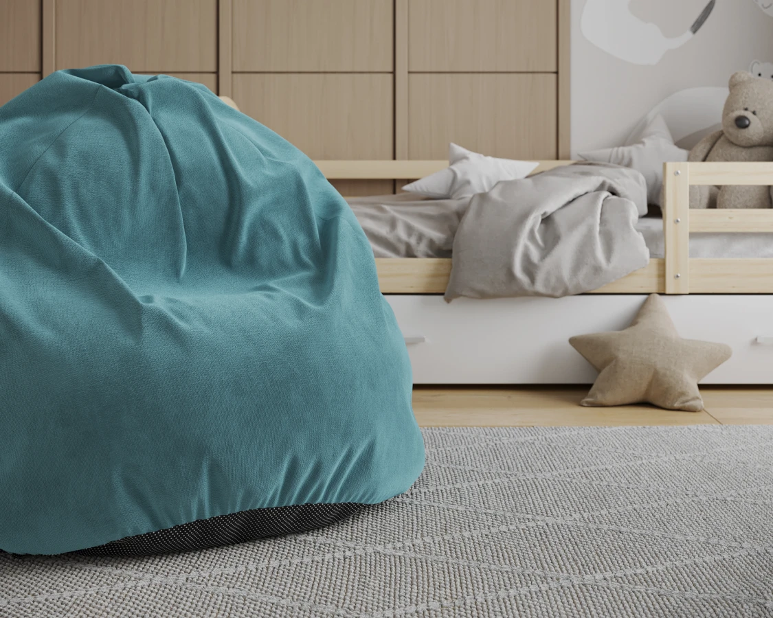 Sedací vak SAKO TRINITY tyrkysový 95x115 cm