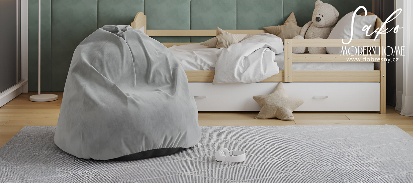 Sedací vak SAKO TRINITY šedý 95x115 cm