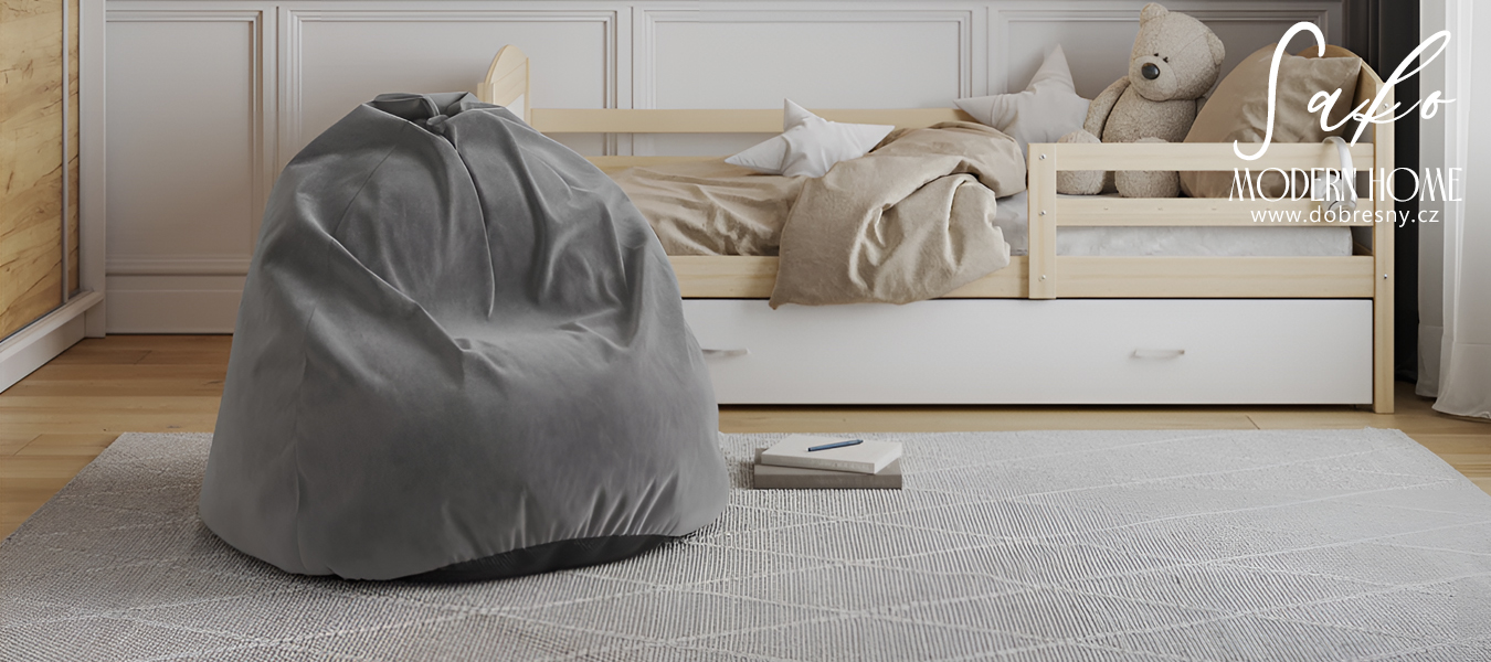 Sedací vak SAKO TRINITY tmavě šedý 95x115 cm