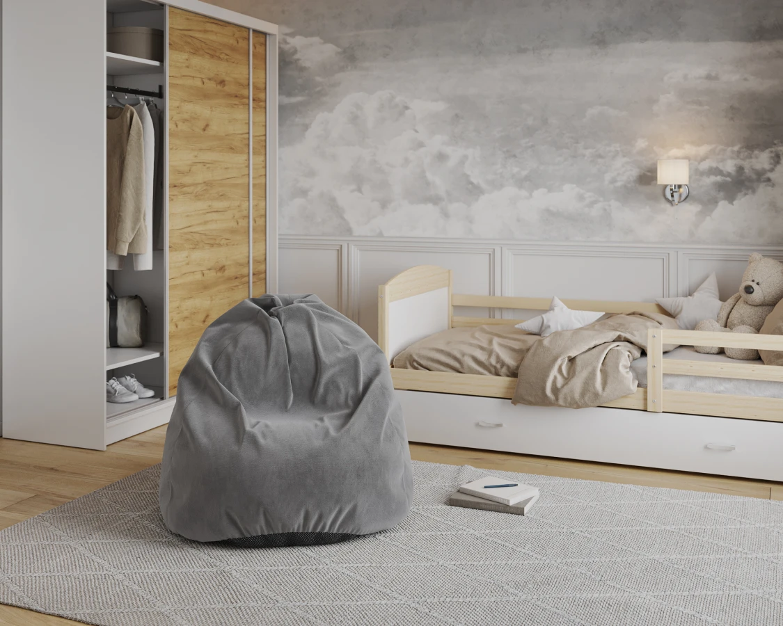 Sedací vak SAKO TRINITY tmavě šedý 95x115 cm