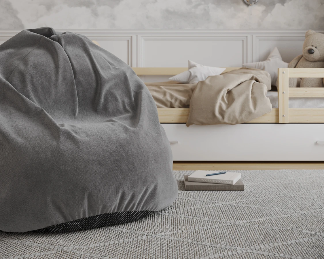 Sedací vak SAKO TRINITY tmavě šedý 95x115 cm